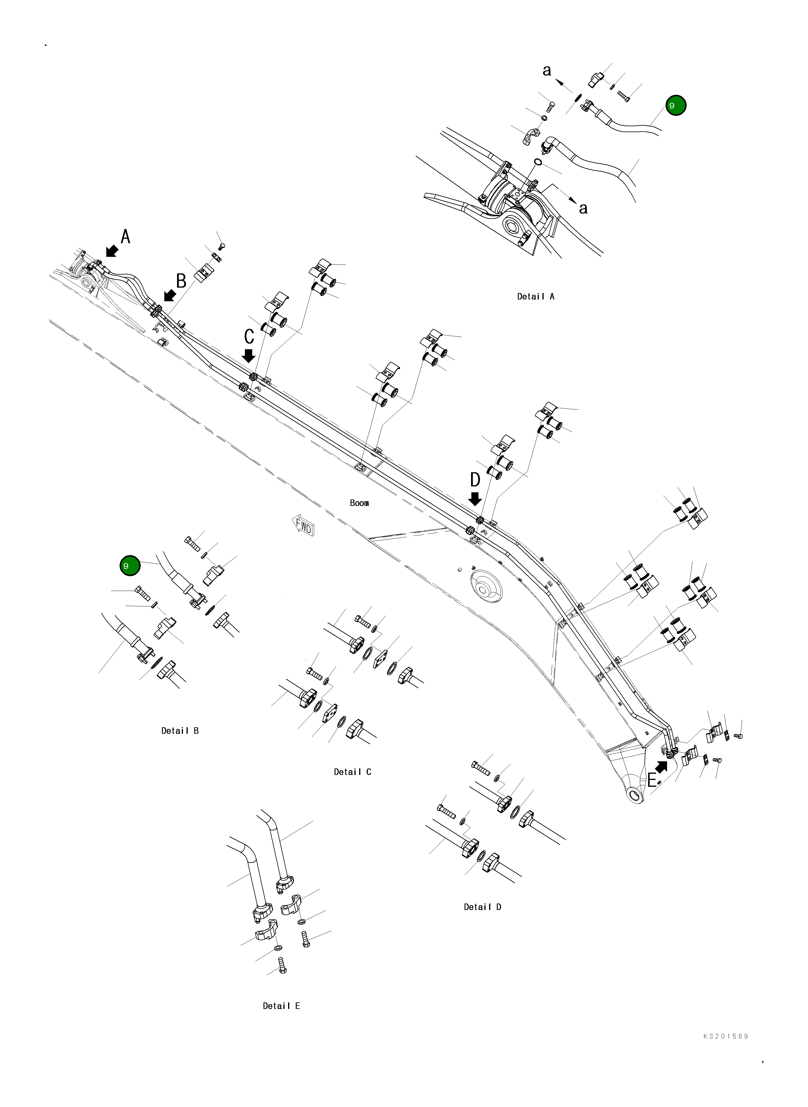 Шланг 07074-006A8 Komatsu