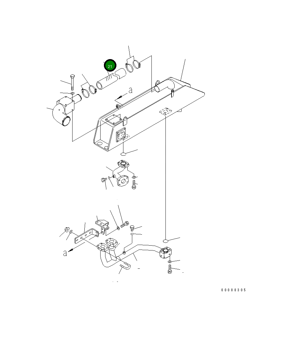 Шланг 07260-25850 Komatsu