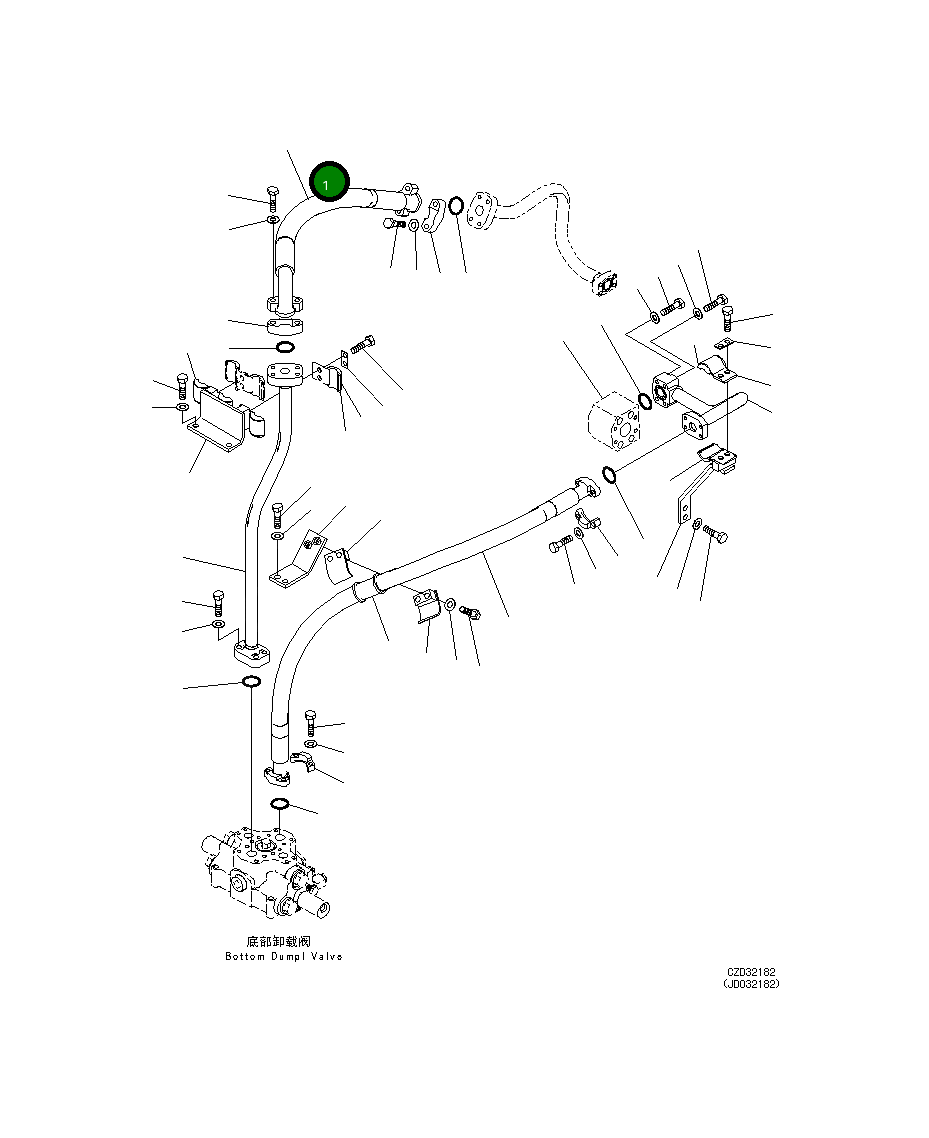 Шланг 07084-012A8 Komatsu
