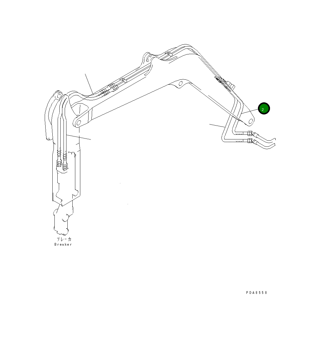 Шланг 20S-970-7561 Komatsu