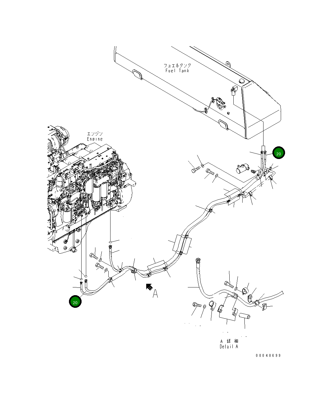Шланг 02762-00543 Komatsu