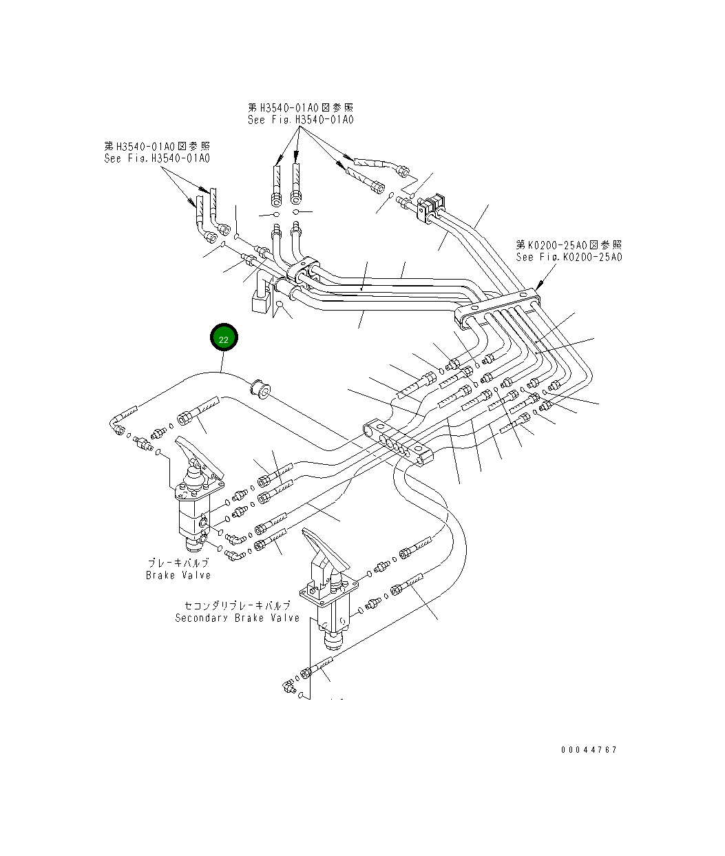 Шланг 02766-004A9 Komatsu