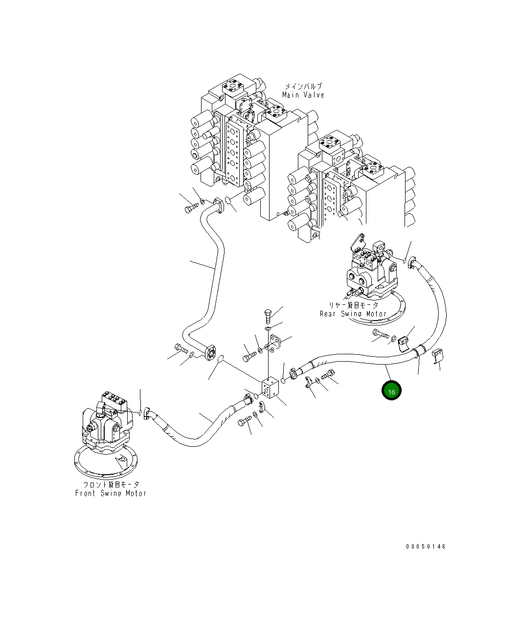 Шланг 07122-01217 Komatsu