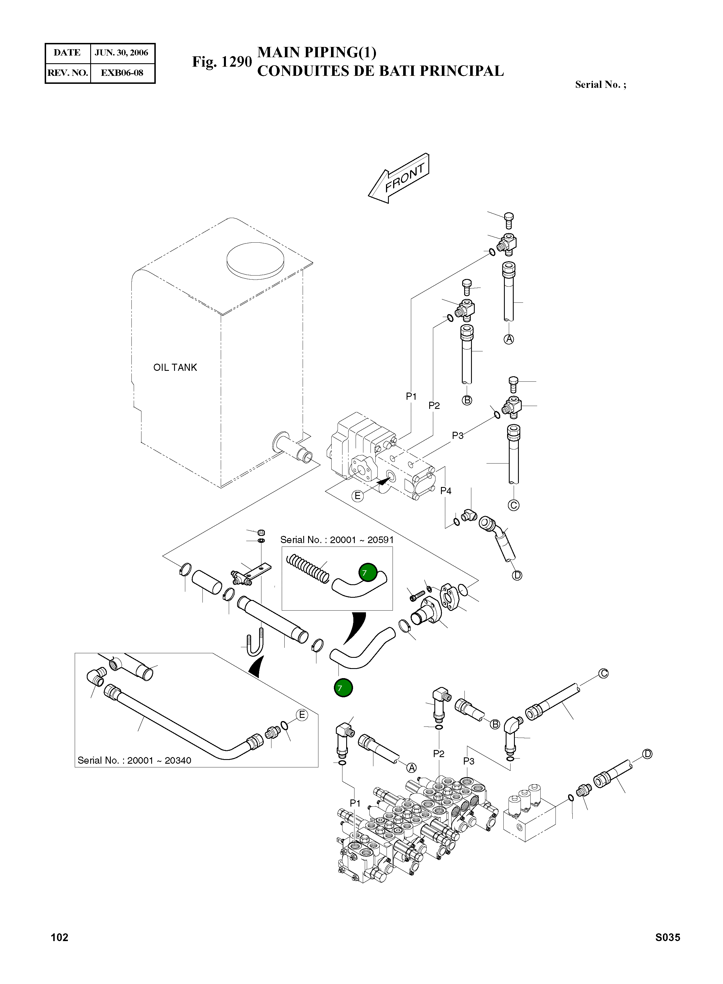 Шланг 400L 2185-1002D86 Komatsu