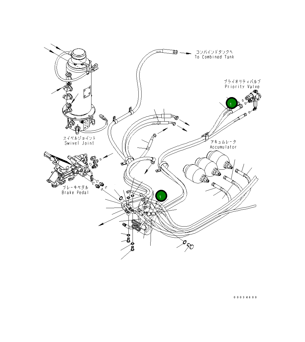 Шланг 20J-62-13290 Komatsu