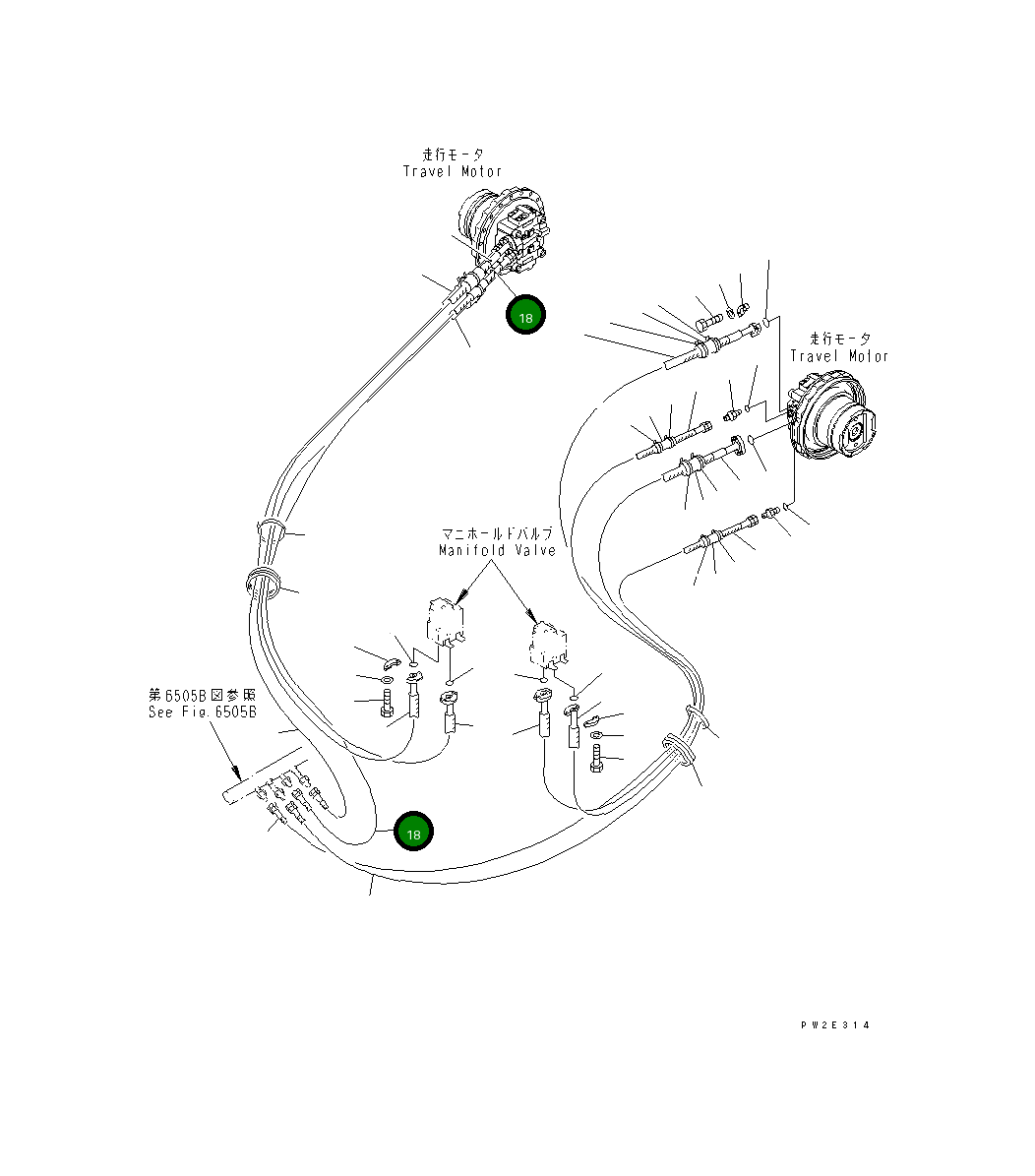 Шланг 07621-00228 Komatsu
