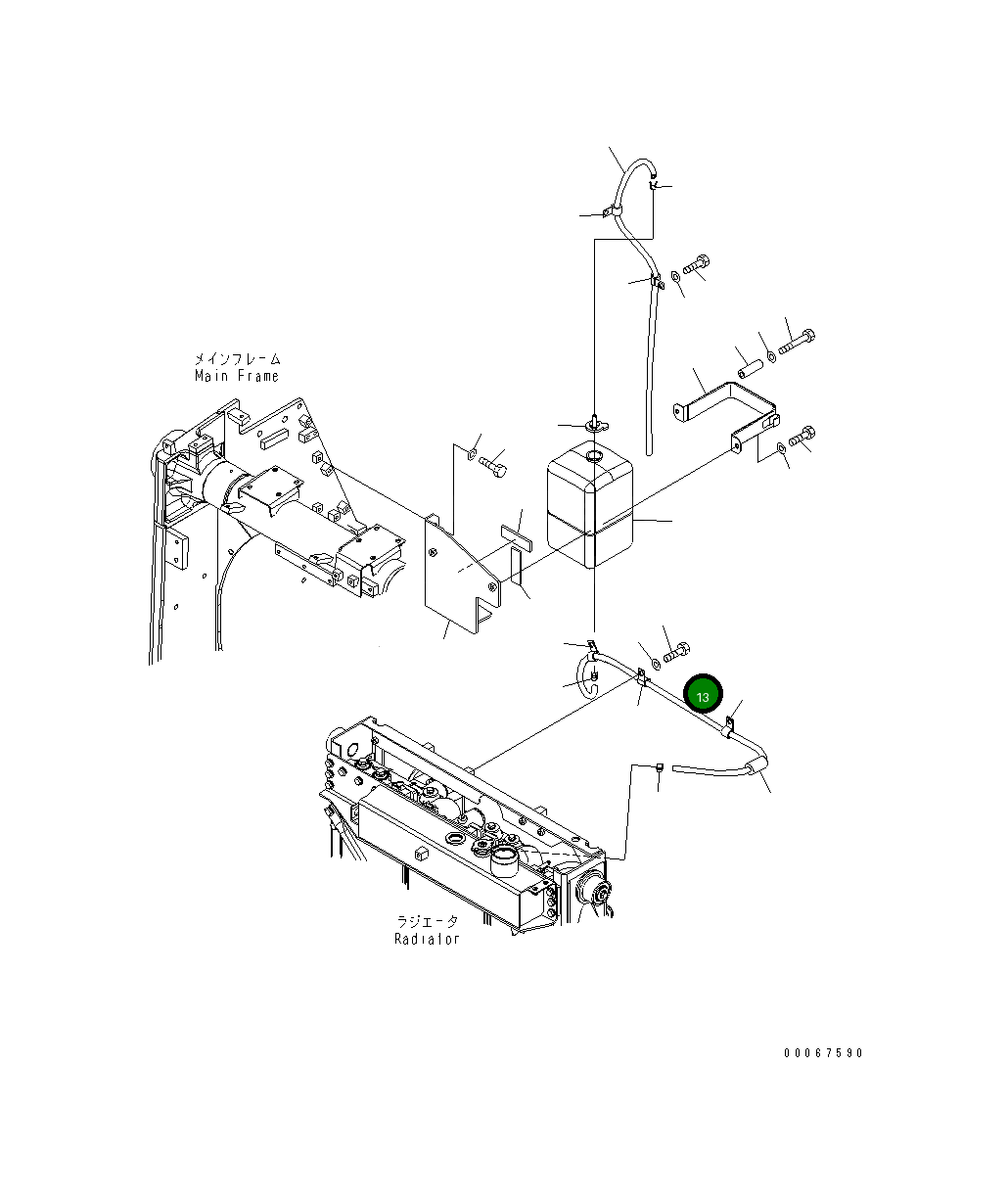 Шланг 154-03-76620 Komatsu