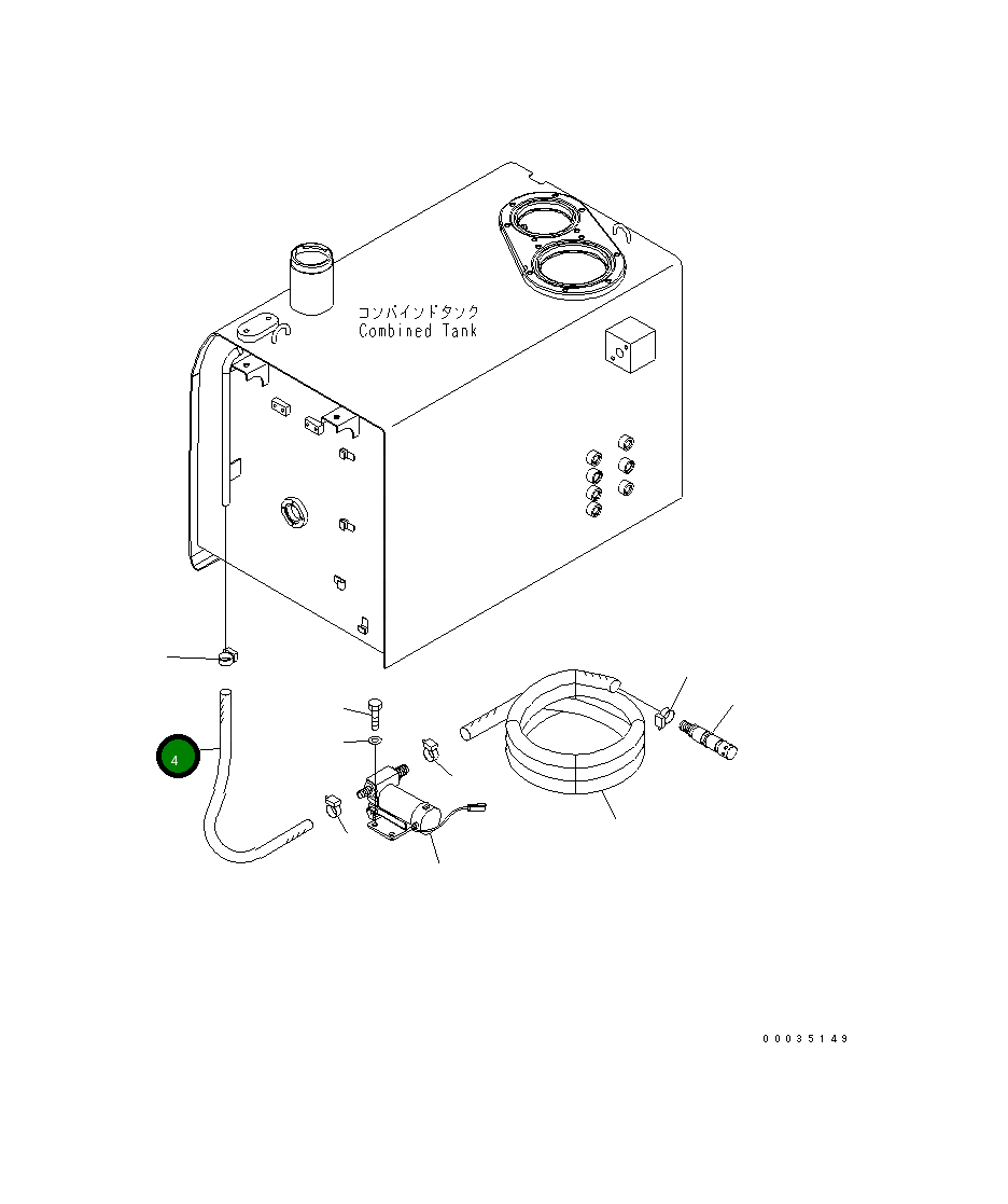 Шланг 20J-04-11110 Komatsu