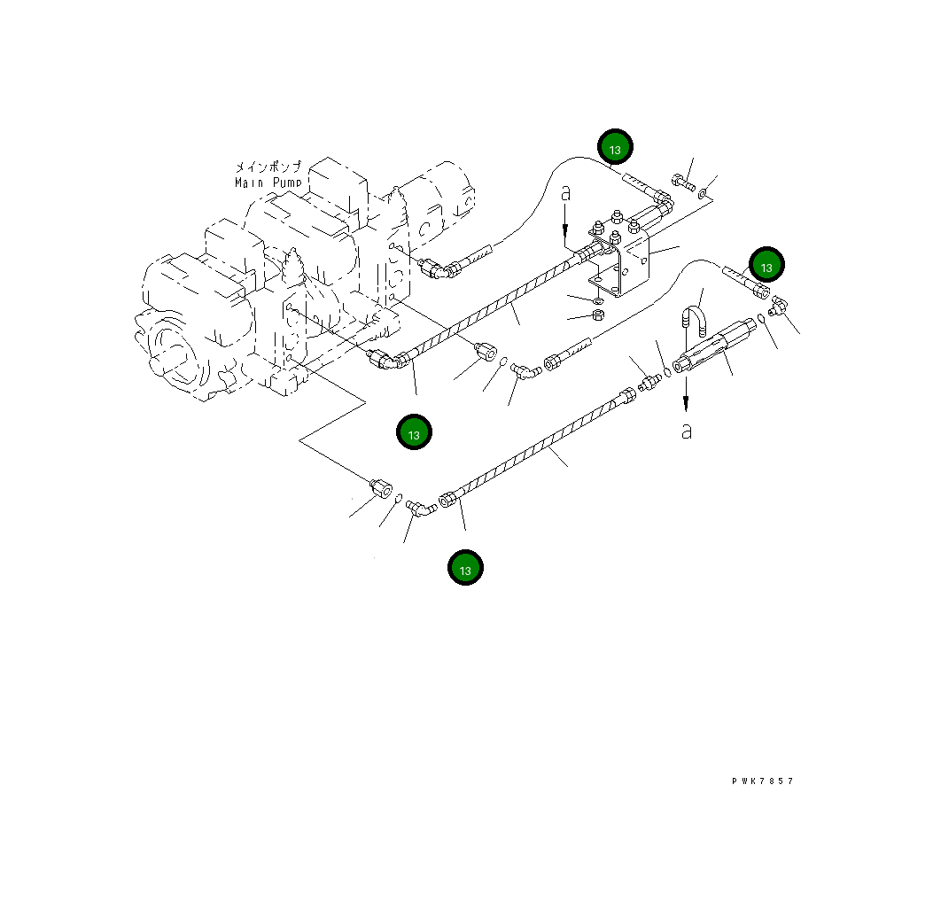 Шланг 07082-00204 Komatsu