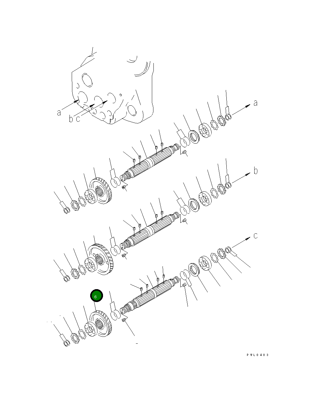Шестерня 176-76-61540 Komatsu