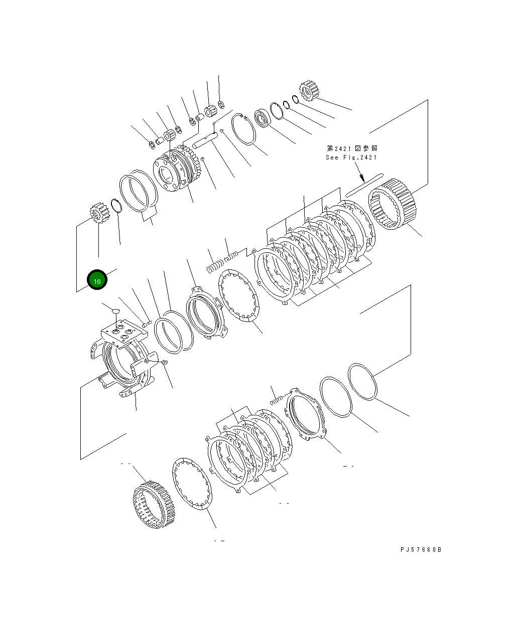 Шестерня 23B-15-12231 Komatsu