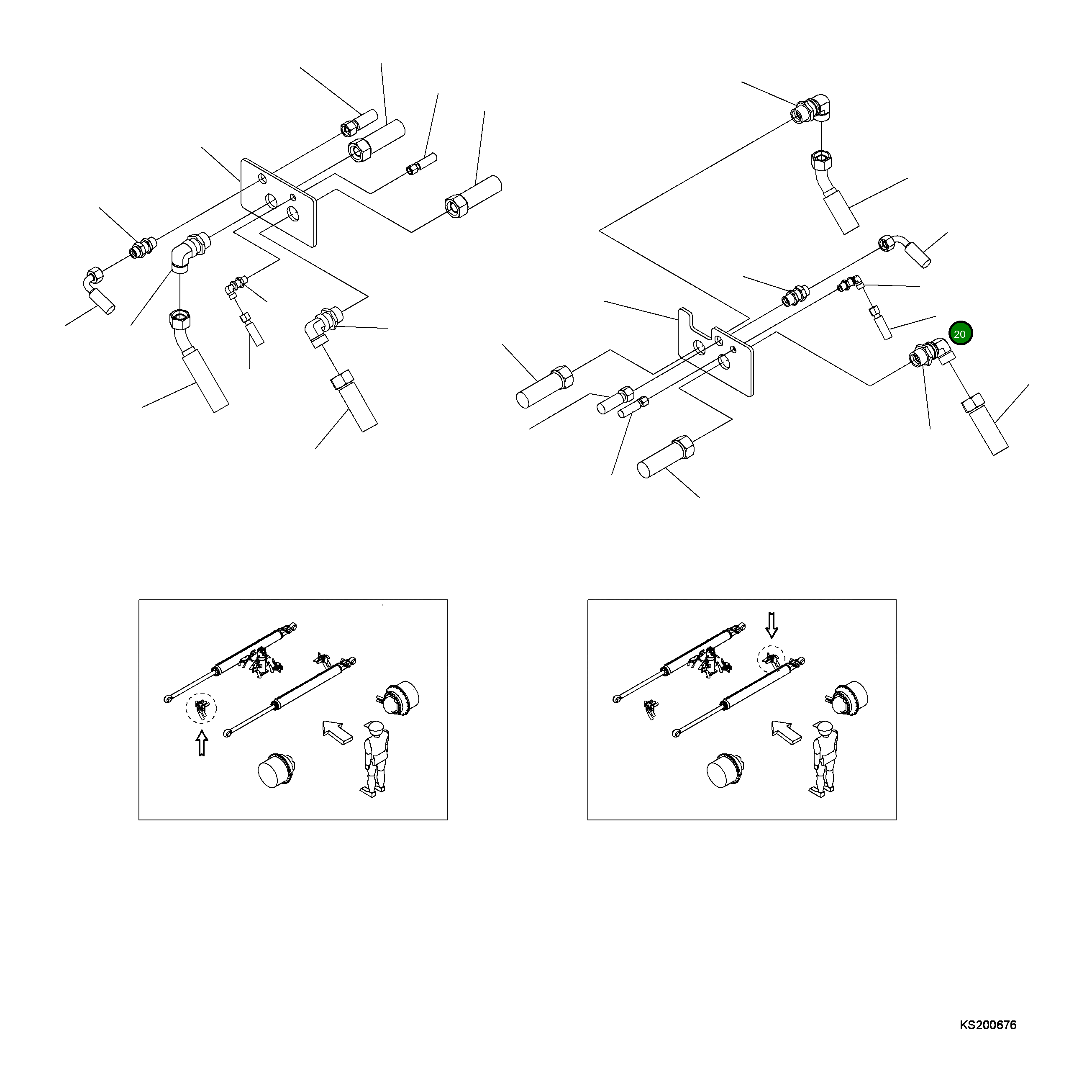 Шланг 207-62-KH330 Komatsu