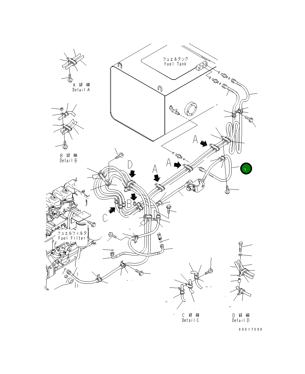 Шланг 02764-00511 Komatsu