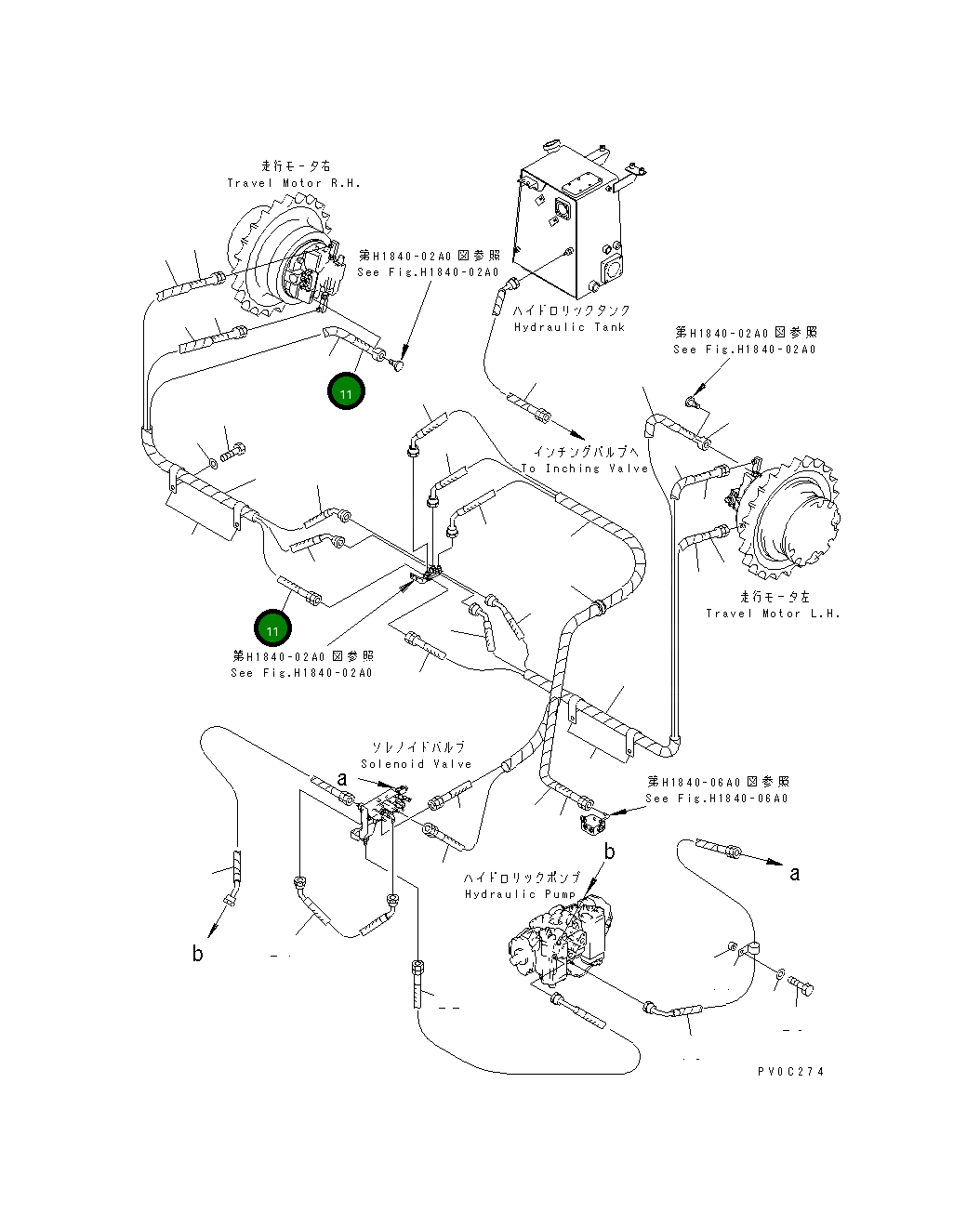 Шланг 11Y-62-11870 Komatsu