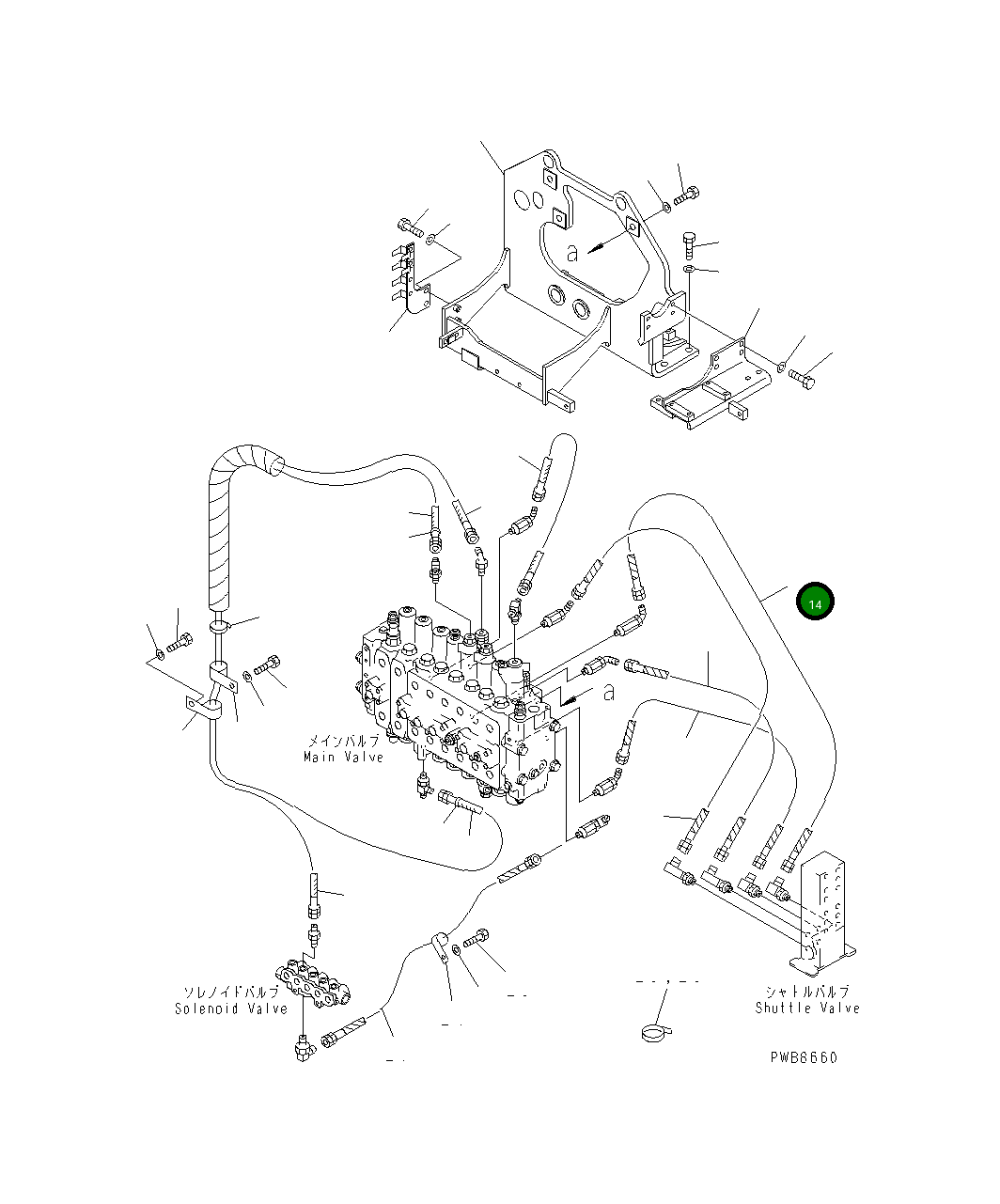 Шланг 20Y-62-22630 Komatsu