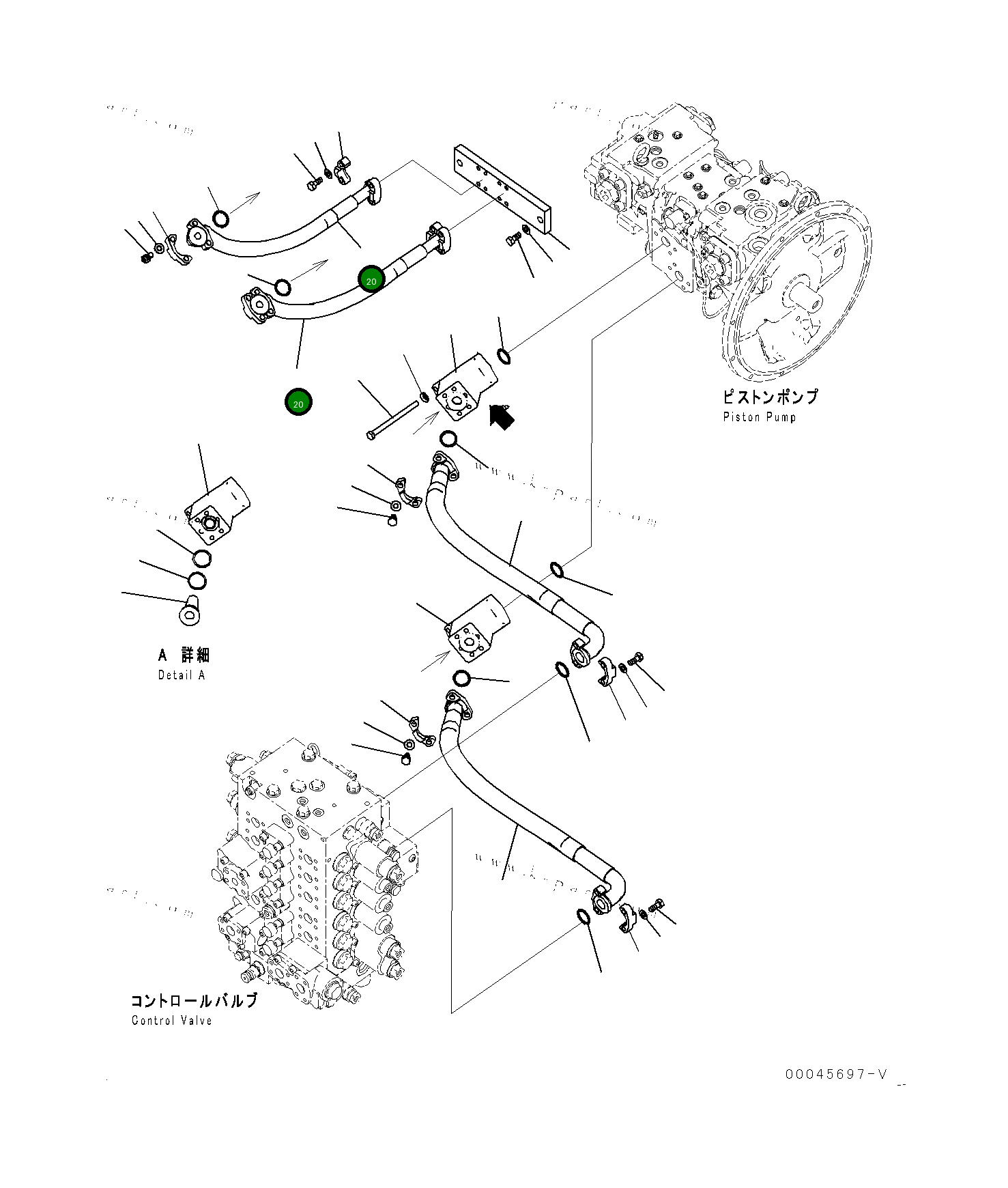 Шланг 20Y6252461 Komatsu