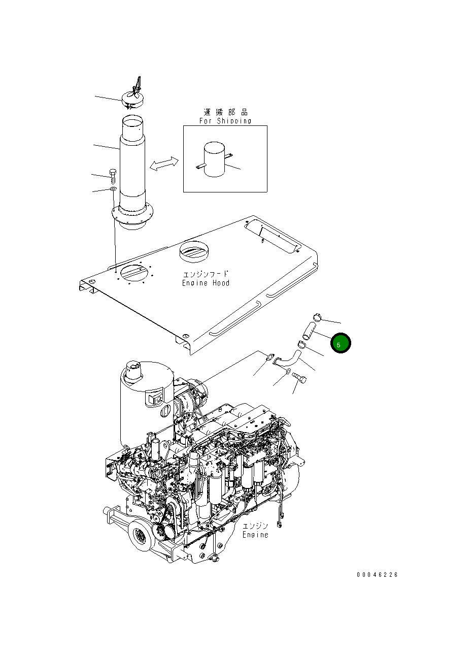 Шланг 195-01-41130 Komatsu