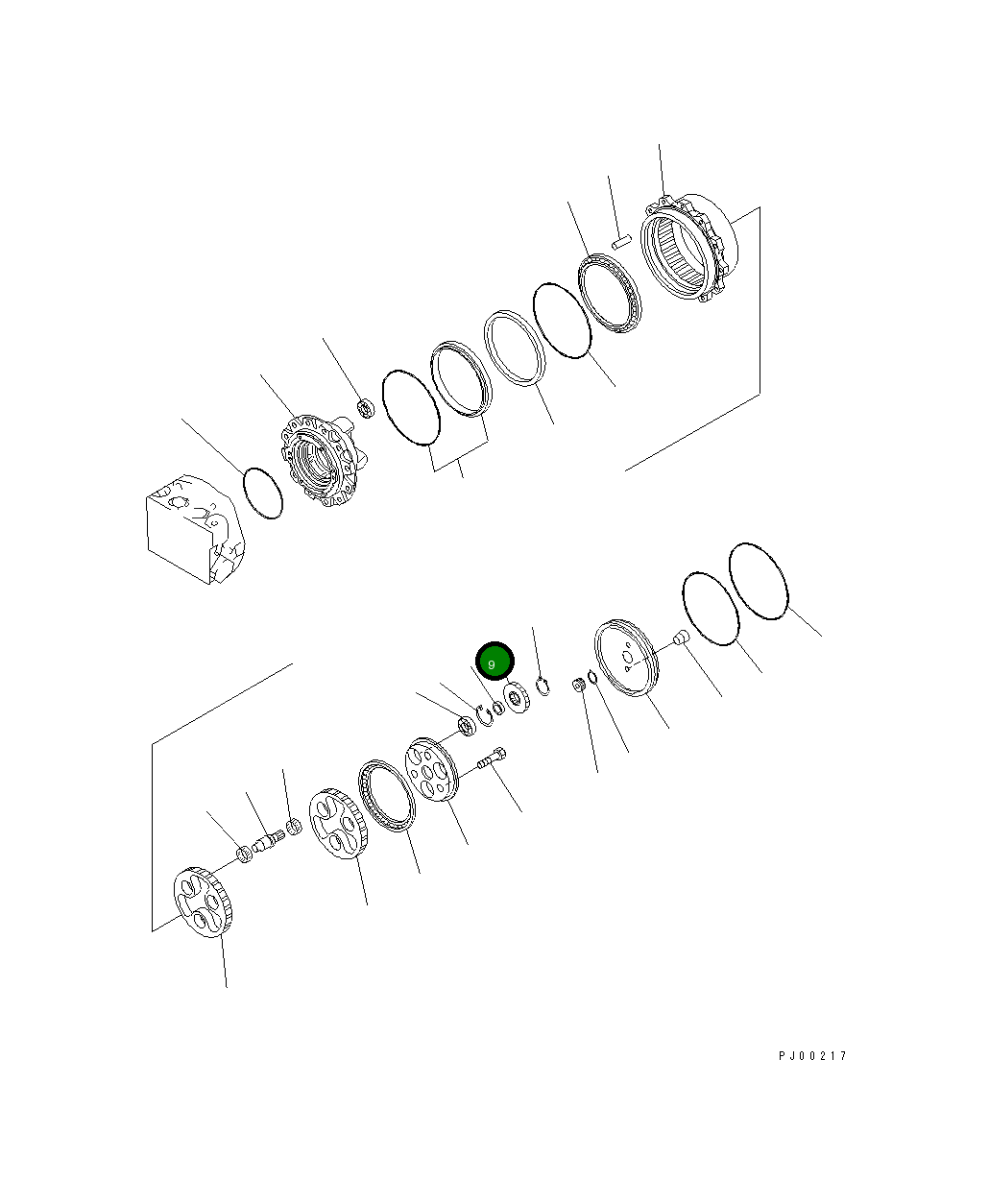 Шестерня TZ900A1007-00 Komatsu