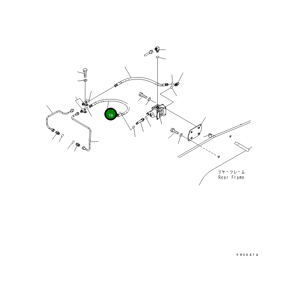 Шланг 02754-20308 Komatsu
