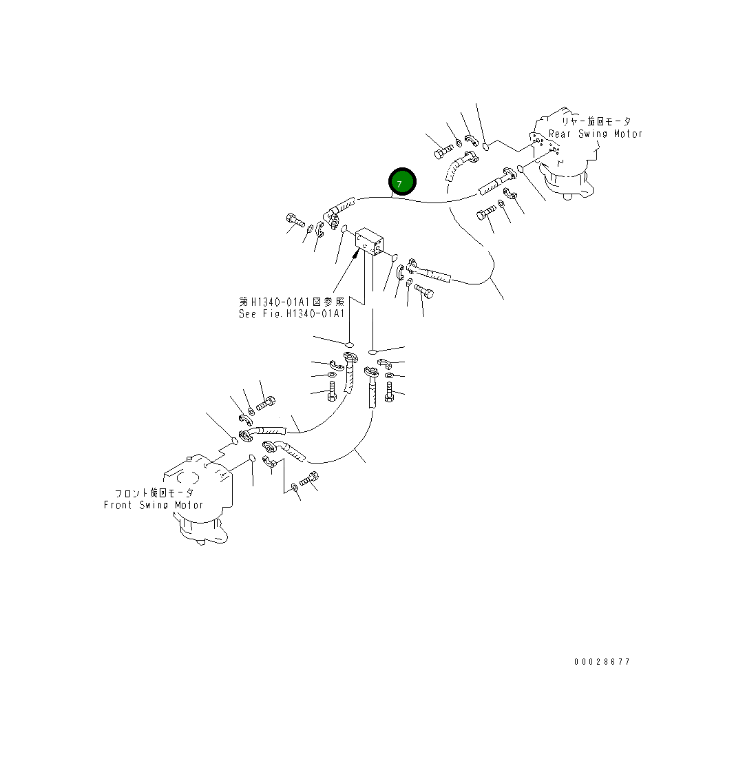 Шланг 07073-11012 Komatsu