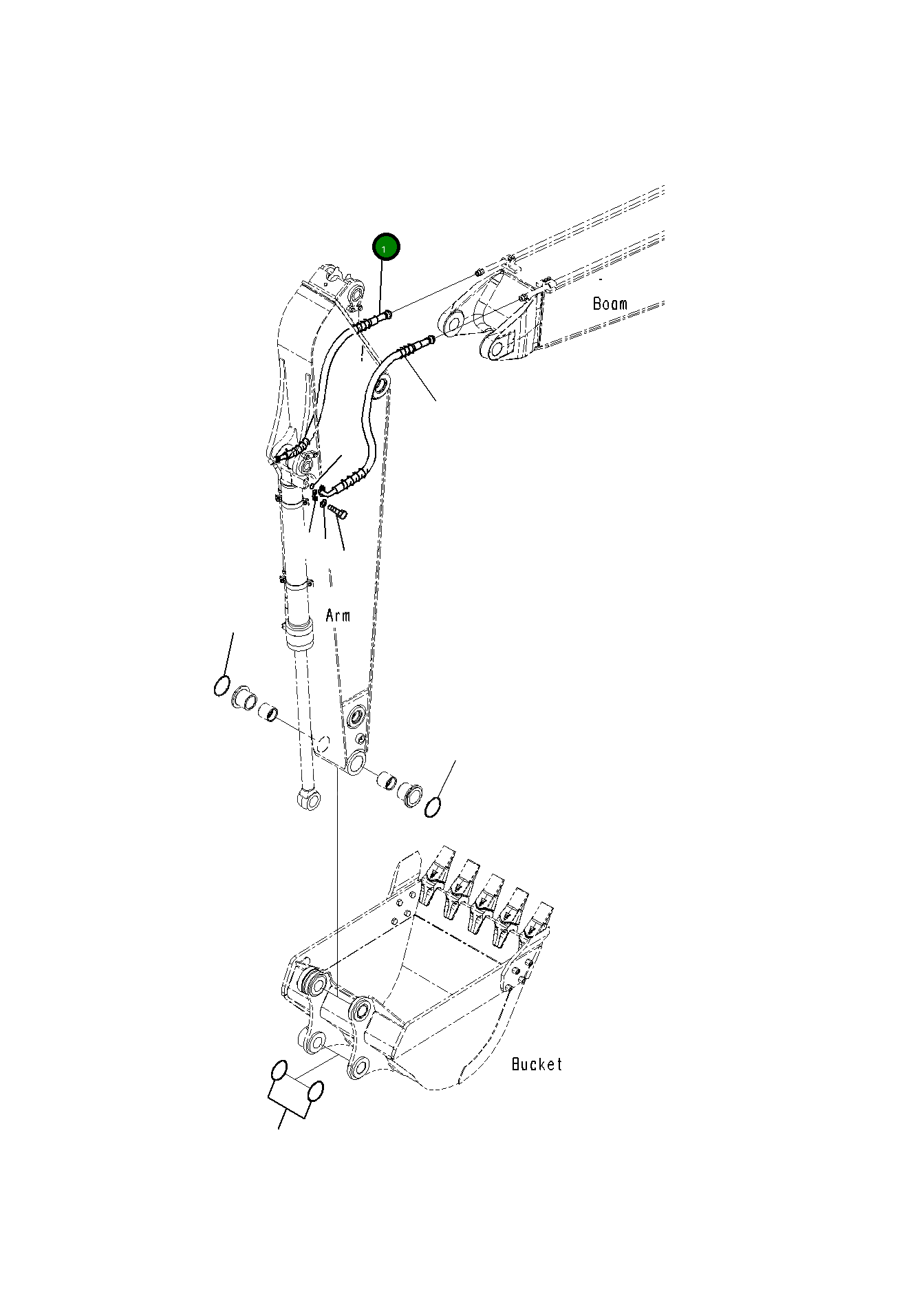 Шланг 21K-62-76561 Komatsu