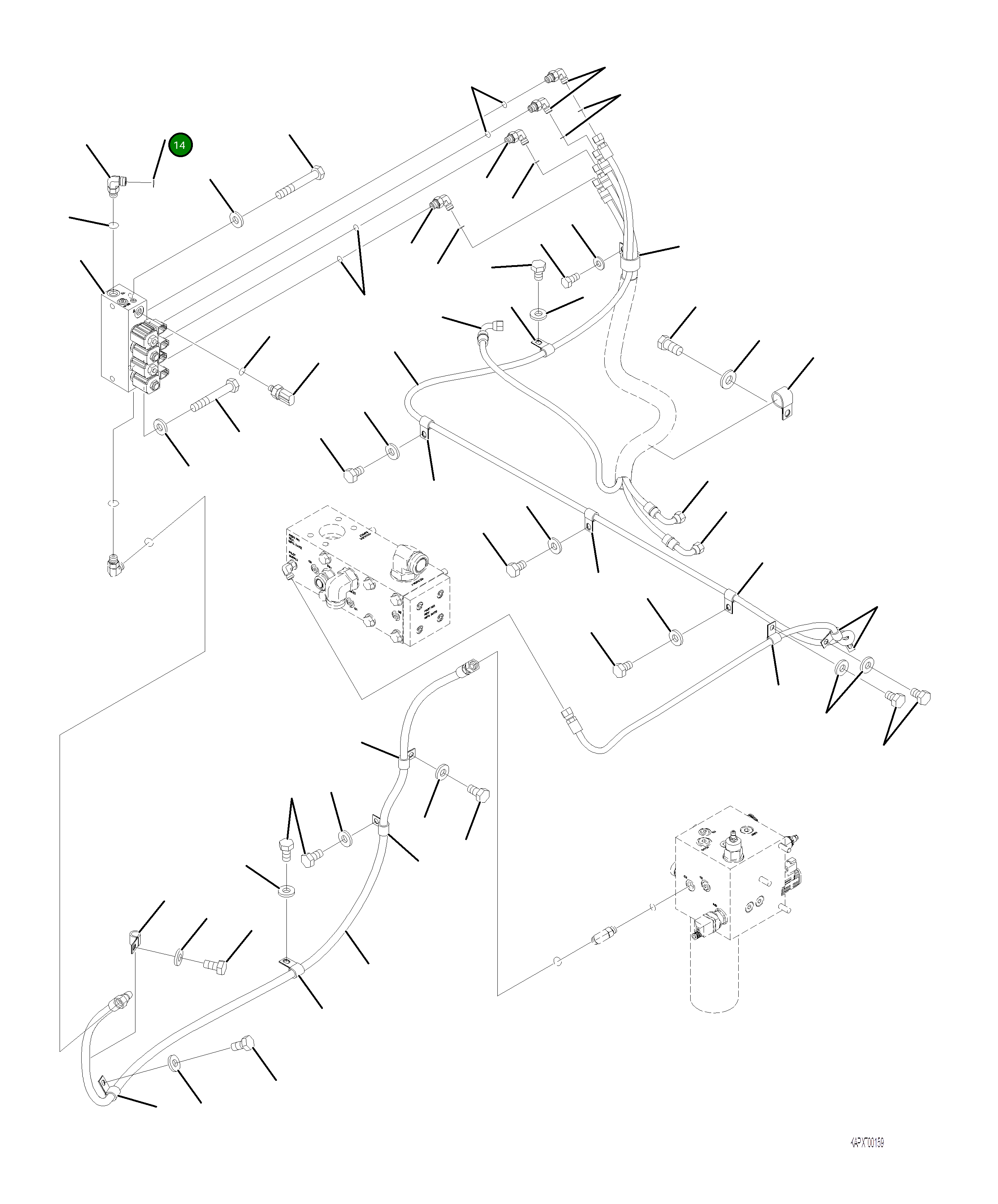 Шланг 4A1-62-23310 Komatsu