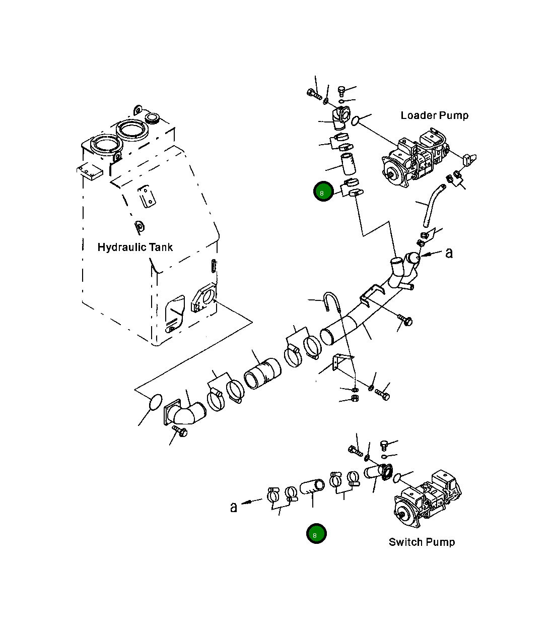 Шланг EJ 2 322 Komatsu
