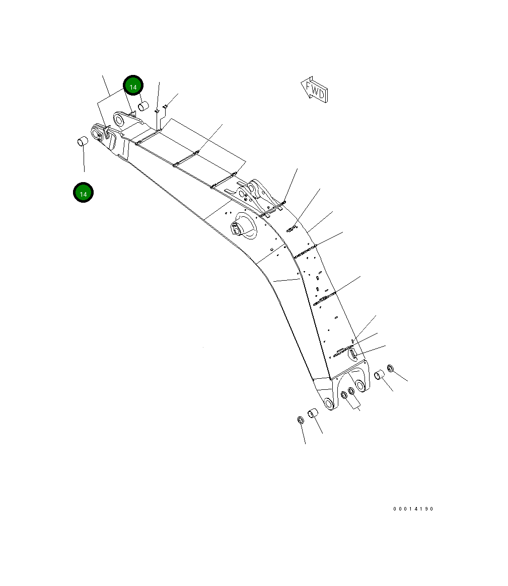 Втулка 21N-70-31181 Komatsu