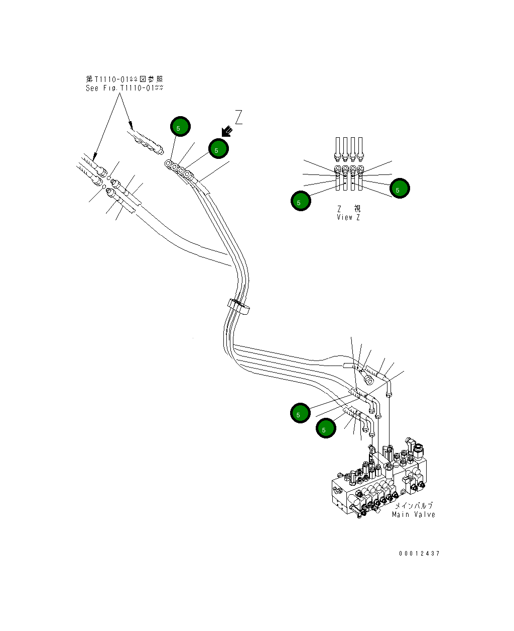 Шланг 22F-62-22341 Komatsu