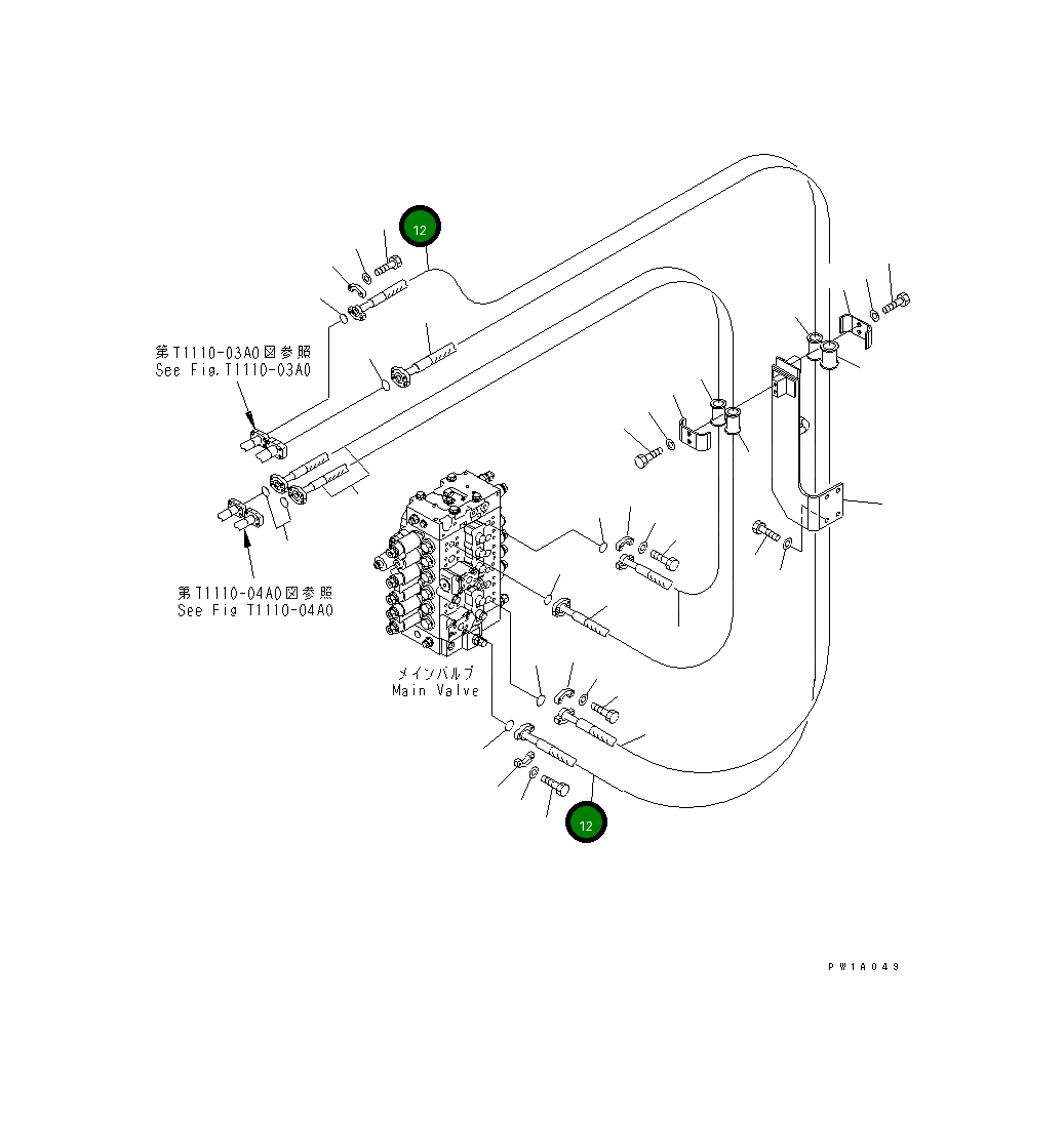 Шланг 22U-62-22161 Komatsu