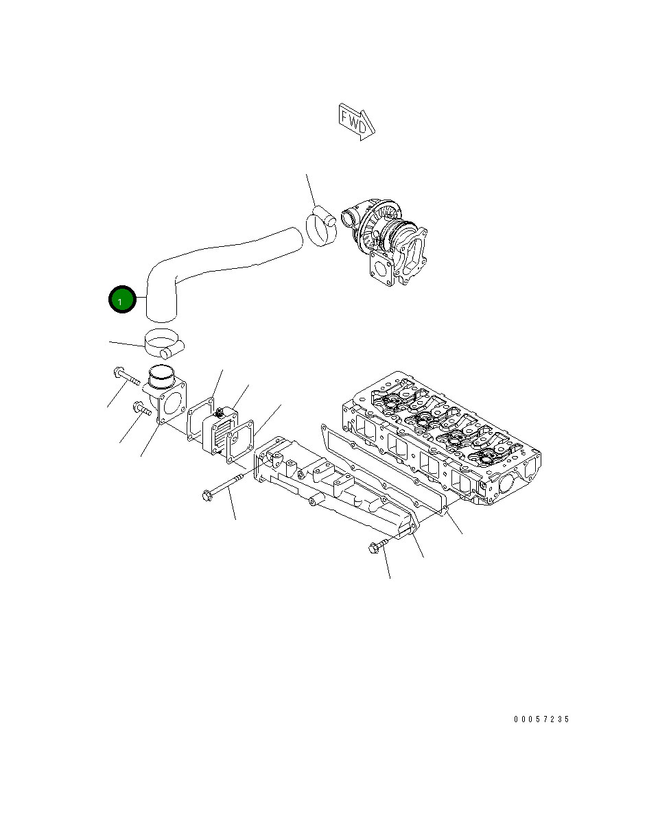 Шланг YM129648-12050 Komatsu