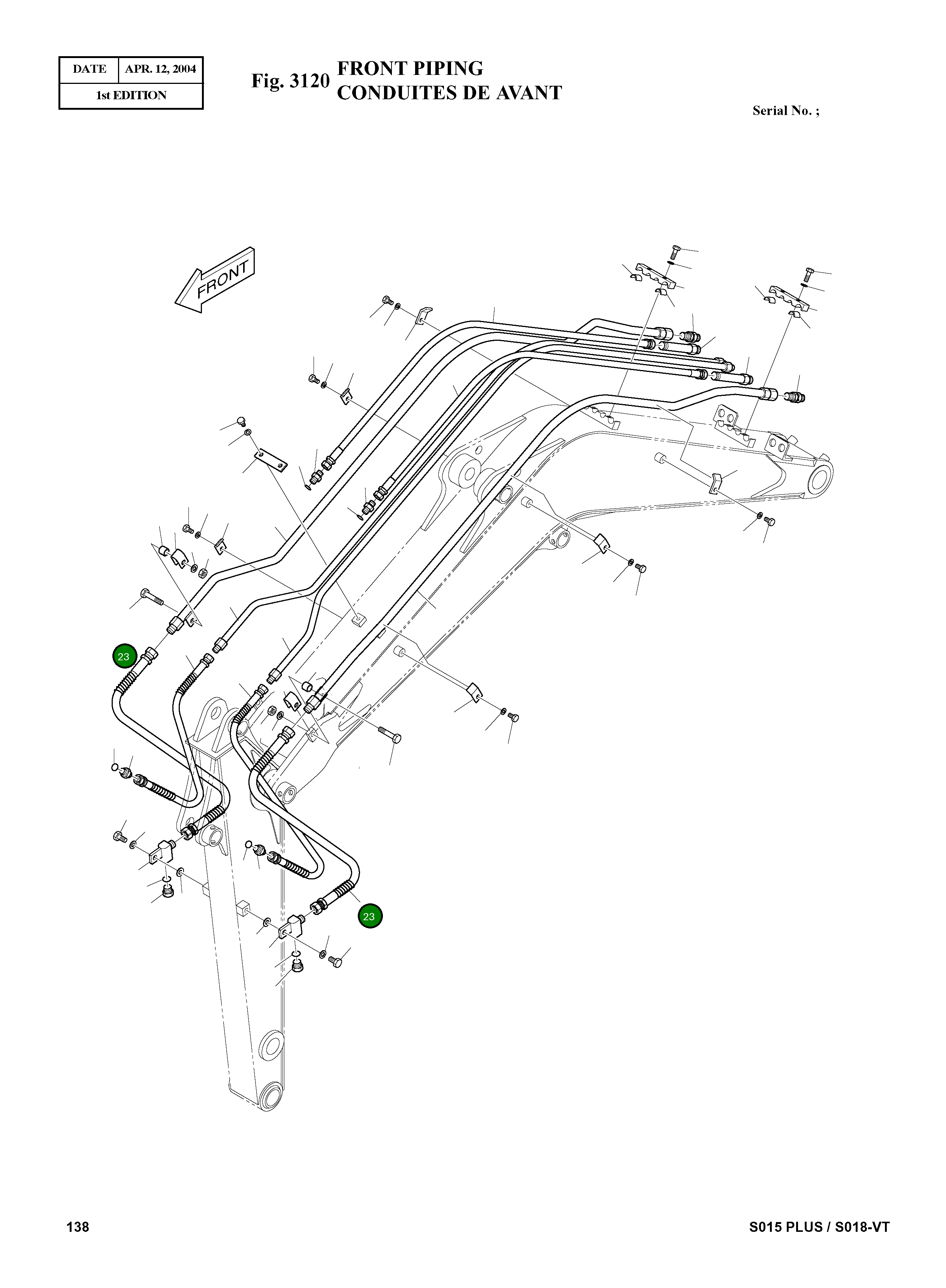 Шланг 2184-1054D71 Komatsu
