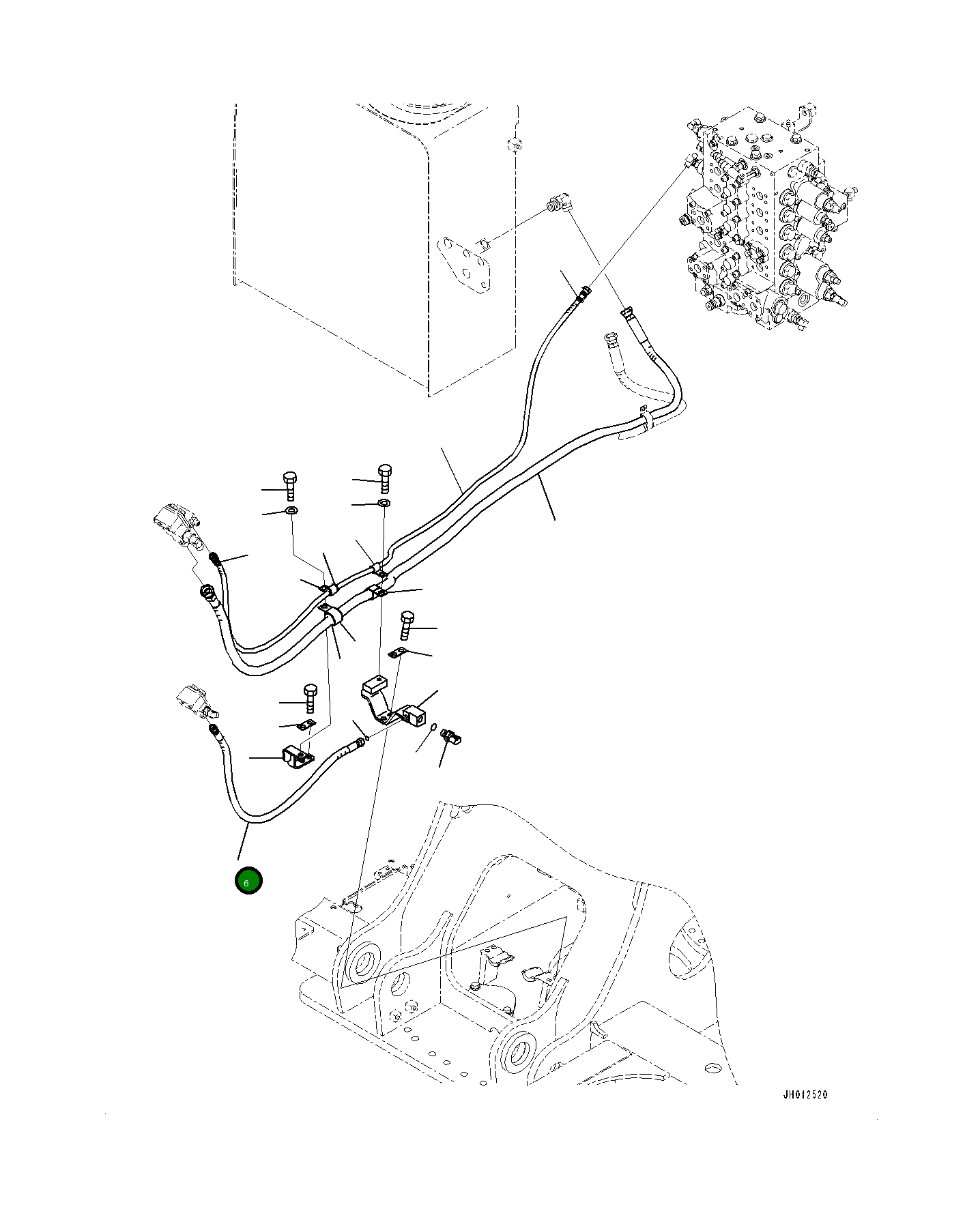 Шланг 2A5-62-19741 Komatsu
