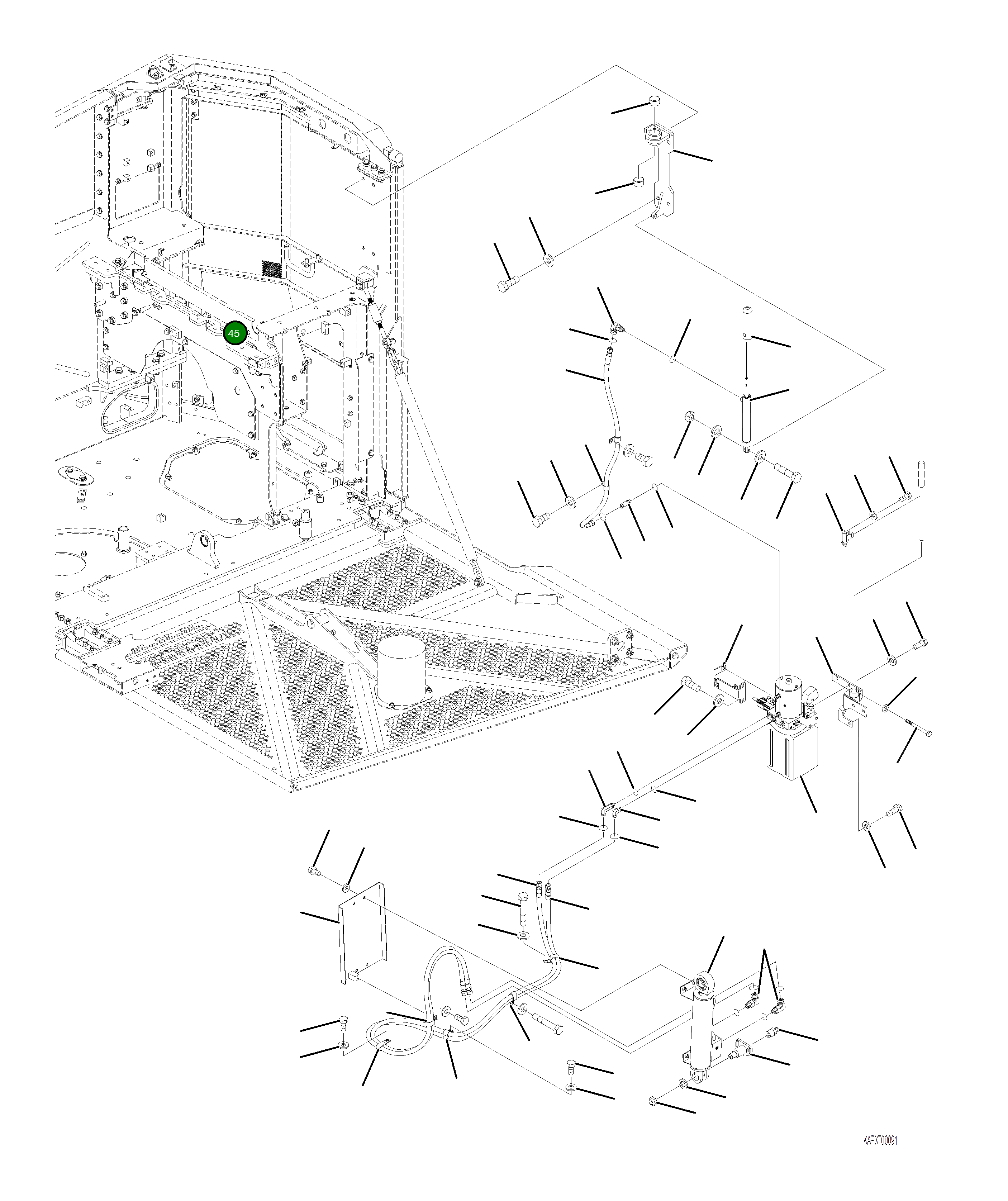 Шланг 4A1-62-23331 Komatsu