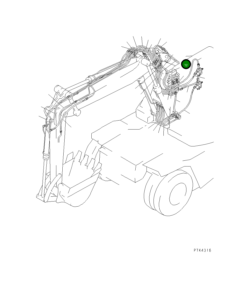 Шланг 21J-62-15171 Komatsu