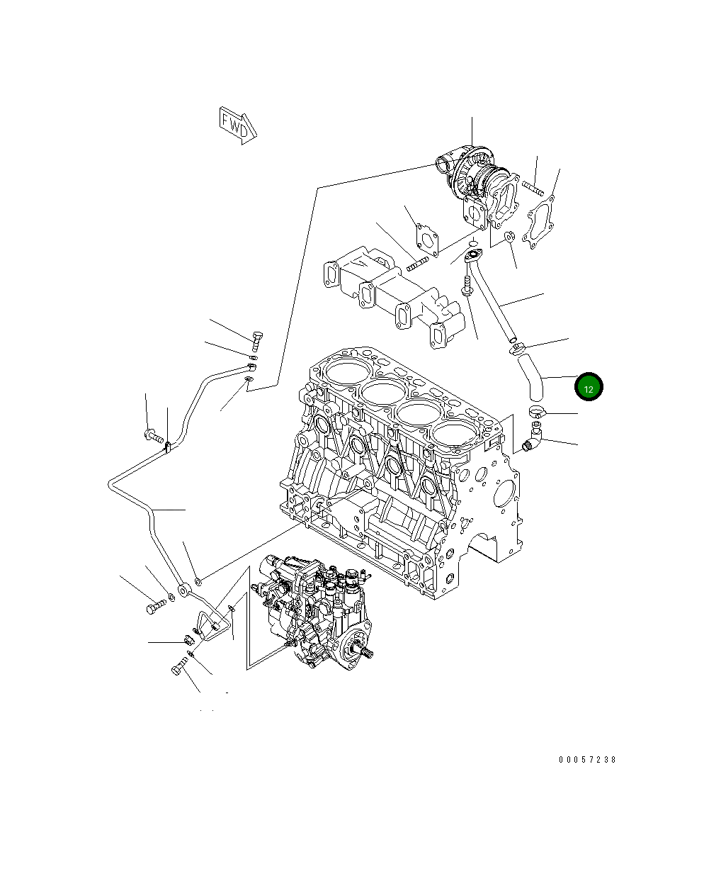 Шланг YM119017-39610 Komatsu