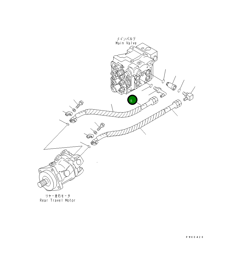 Шланг 21J-62-11191 Komatsu
