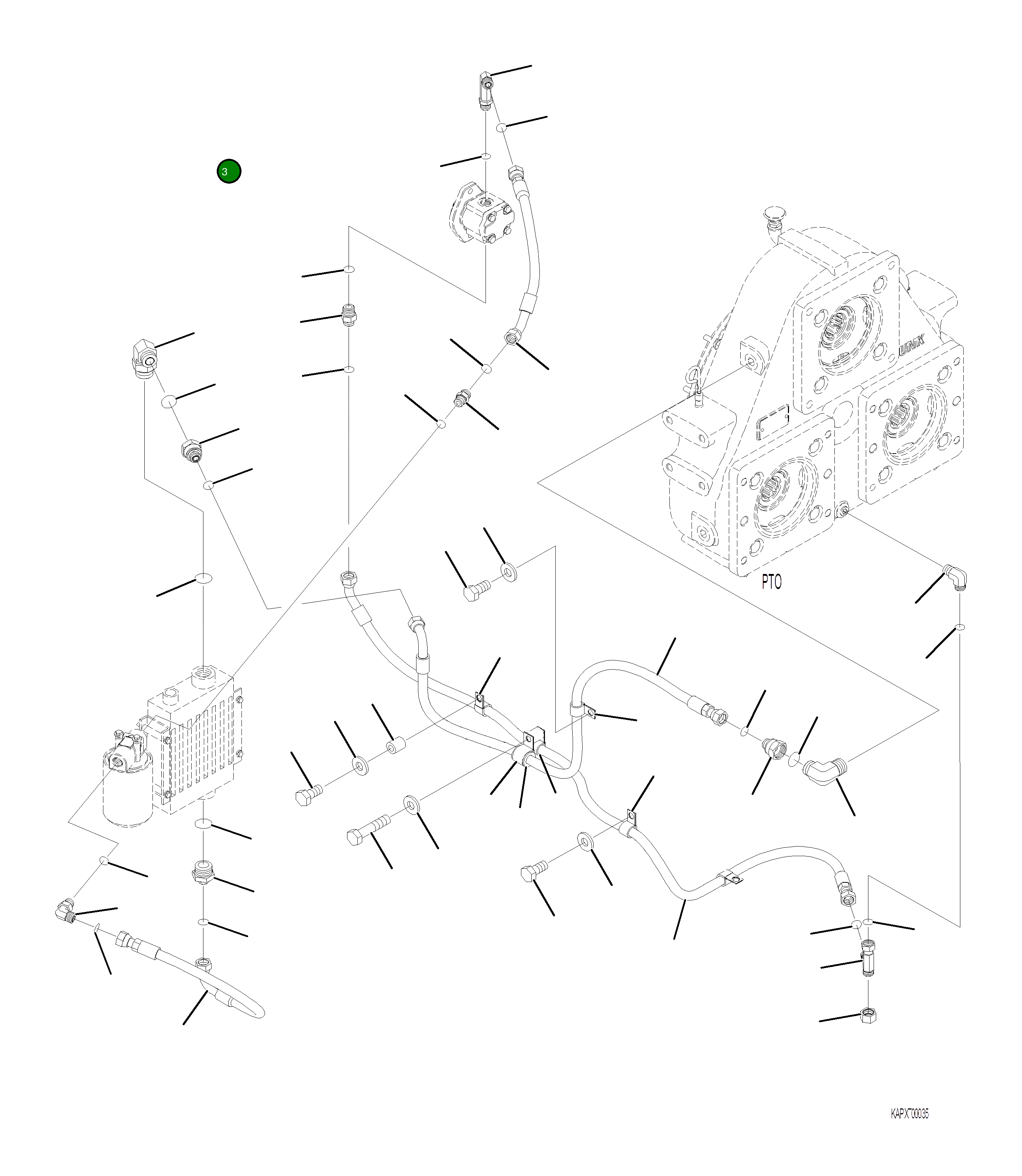 Шланг 4A1-62-23731 Komatsu