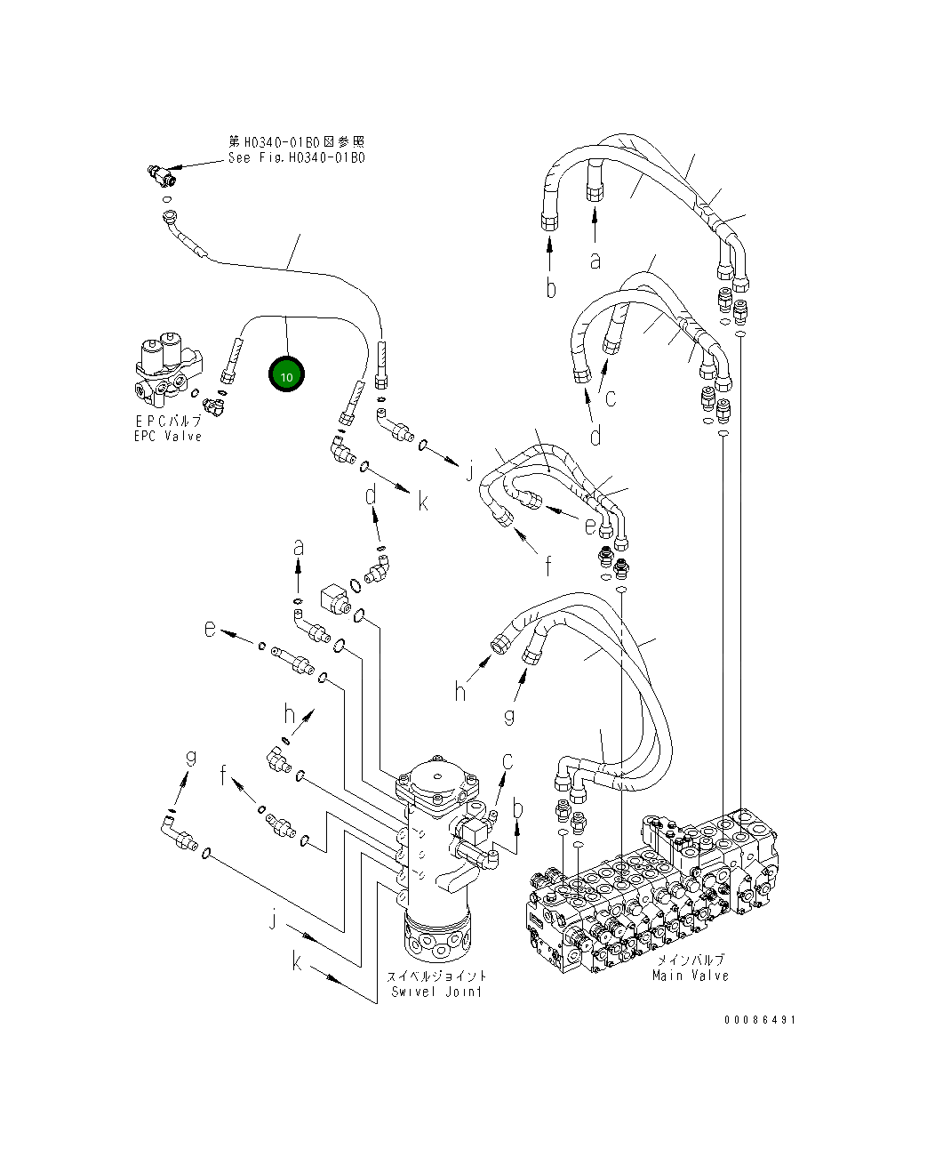 Шланг 22F-910-2460 Komatsu