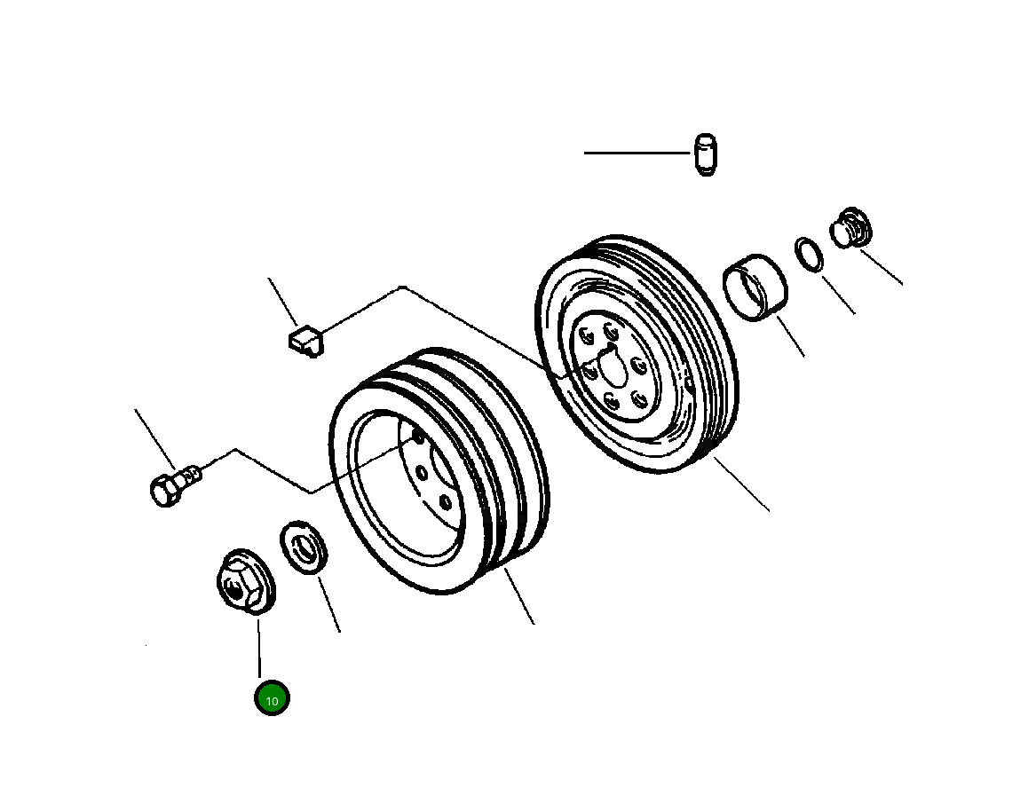 Гайка - HEX FLANGE 1239 276 H1 Komatsu