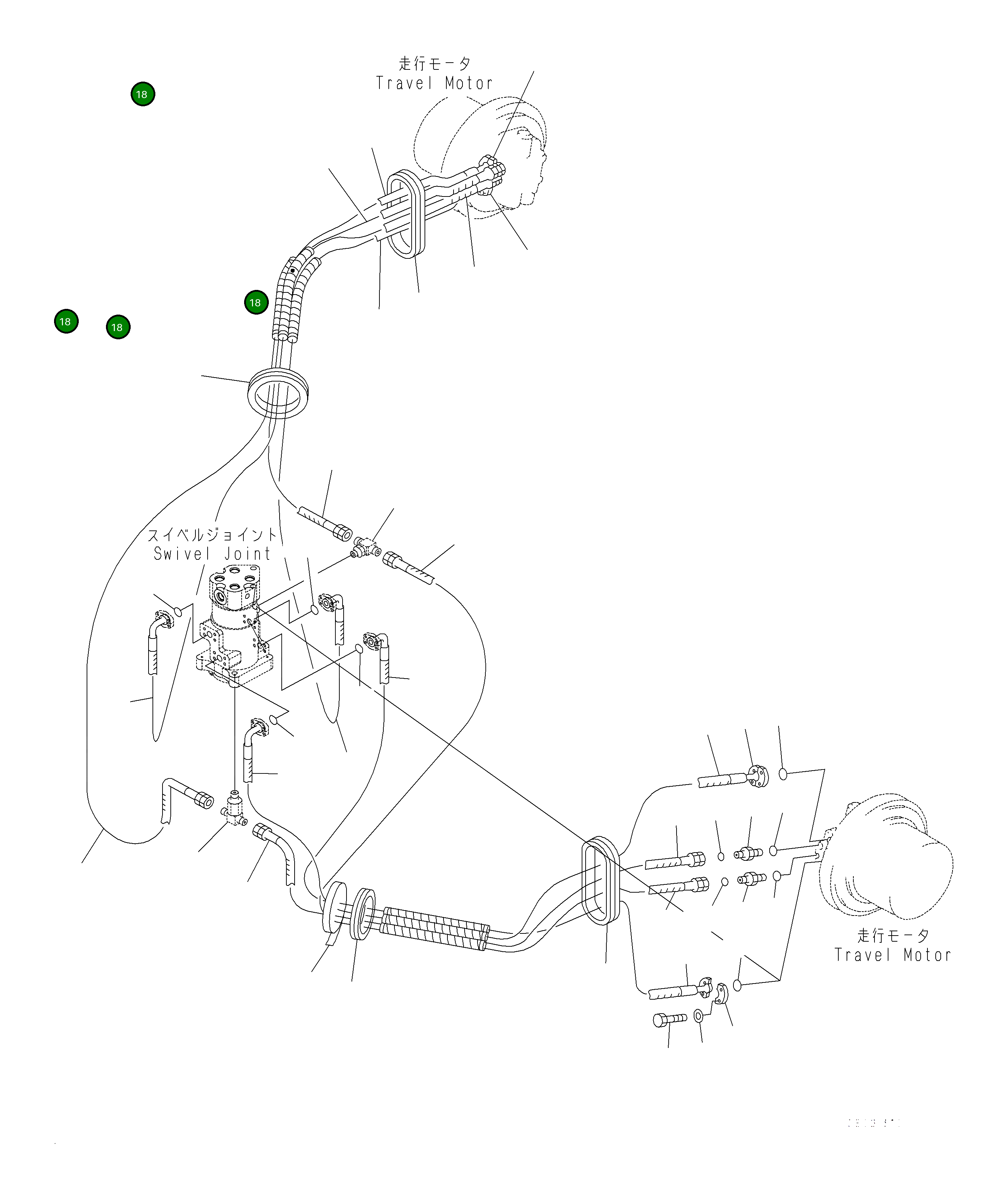 Шланг 2A6-62-A1070 Komatsu