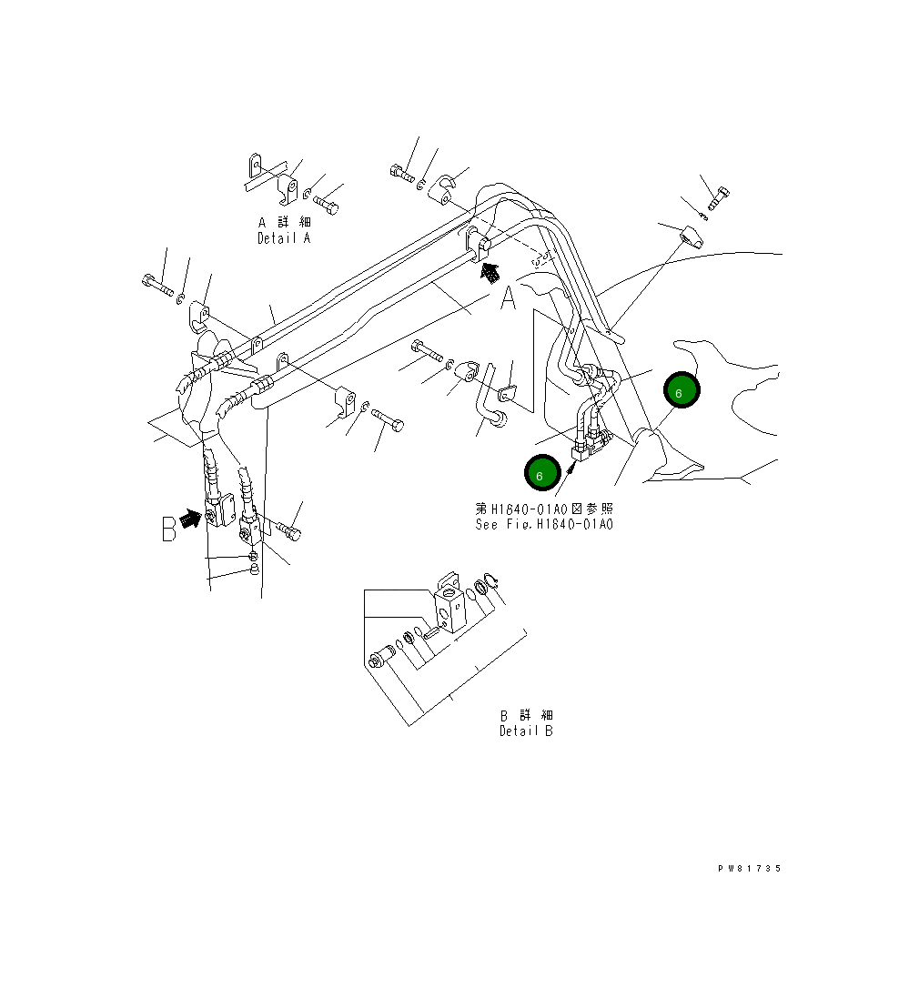 Шланг YM172164-78870 Komatsu