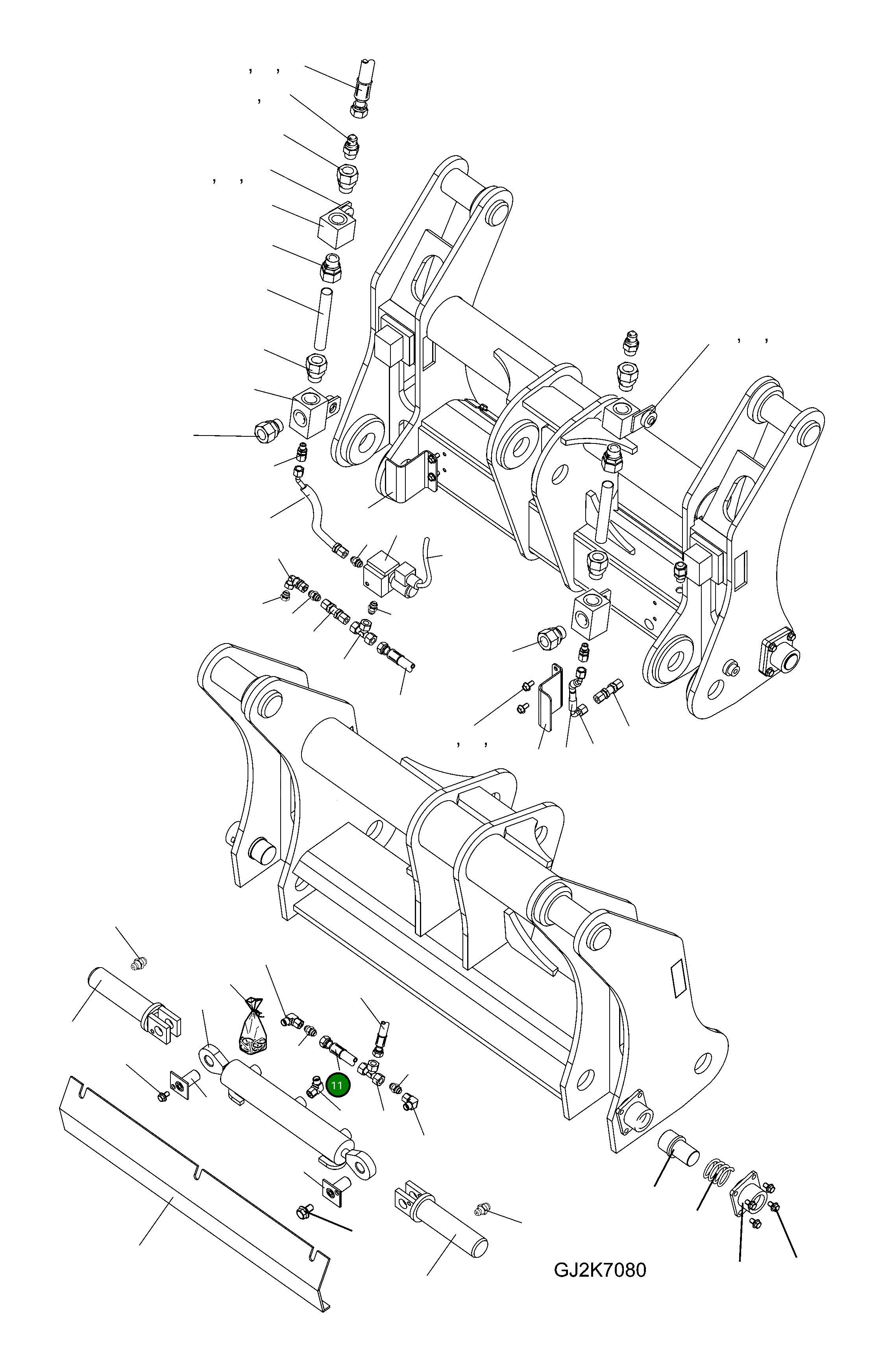 Шланг 416-71-H0P53 Komatsu