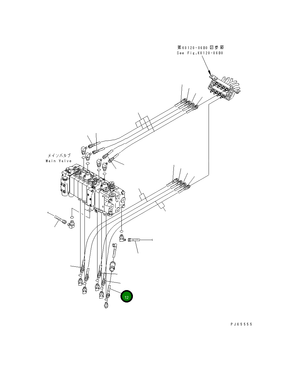 Шланг 22J-62-16231 Komatsu