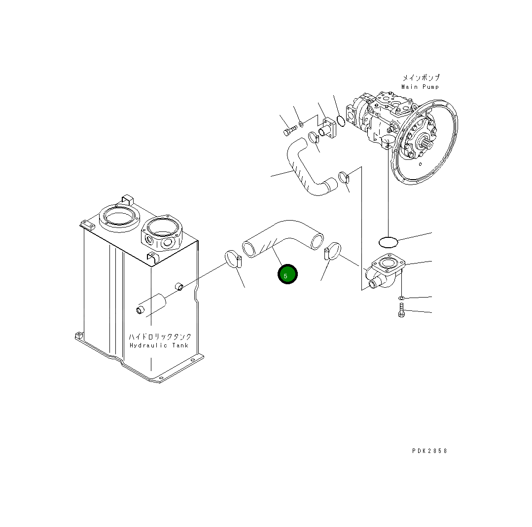Шланг 21W-62-31152 Komatsu