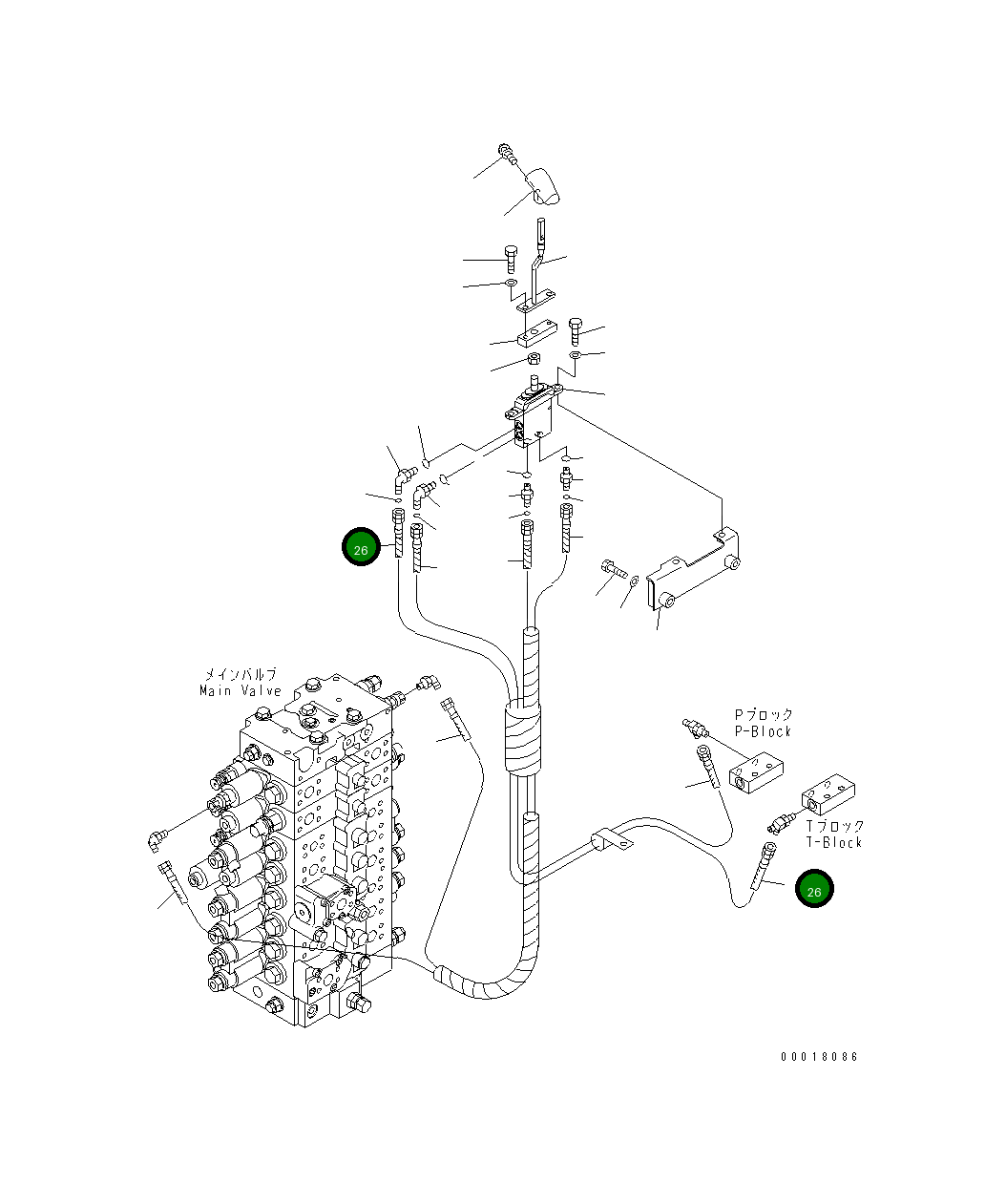 Шланг 22B-62-18740 Komatsu