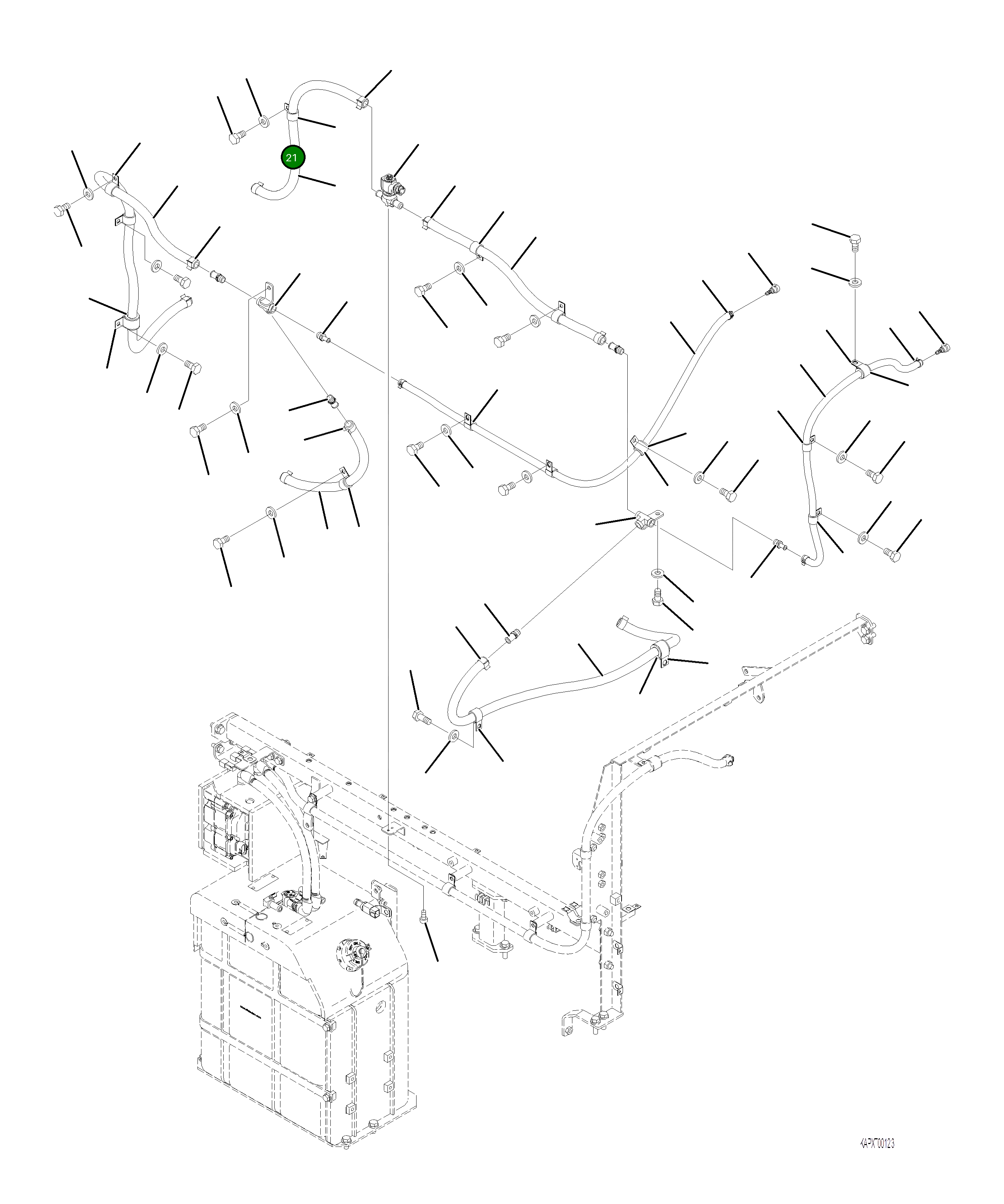 Шланг 4A1-01-22121 Komatsu