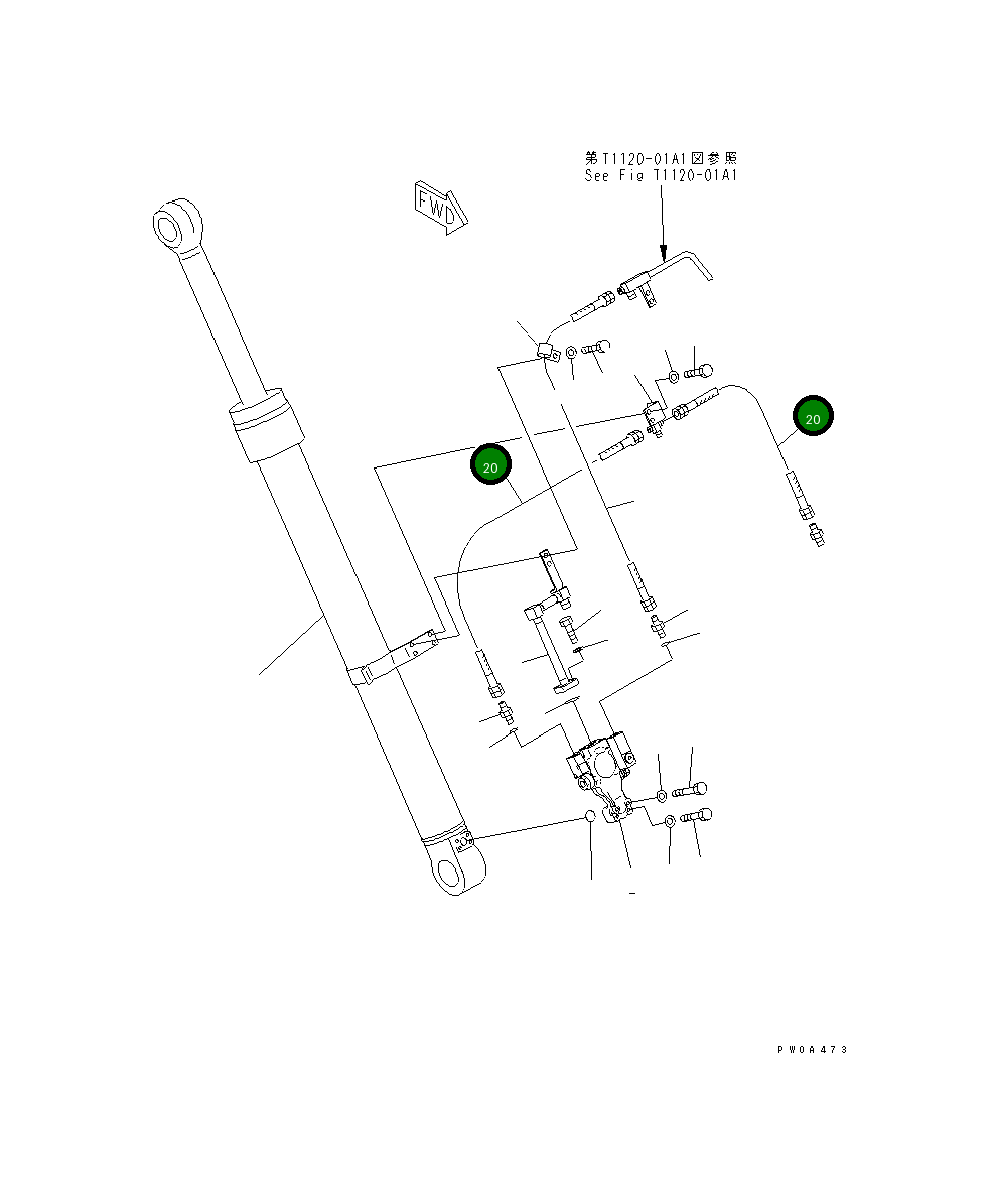 Шланг 22B-62-15420 Komatsu
