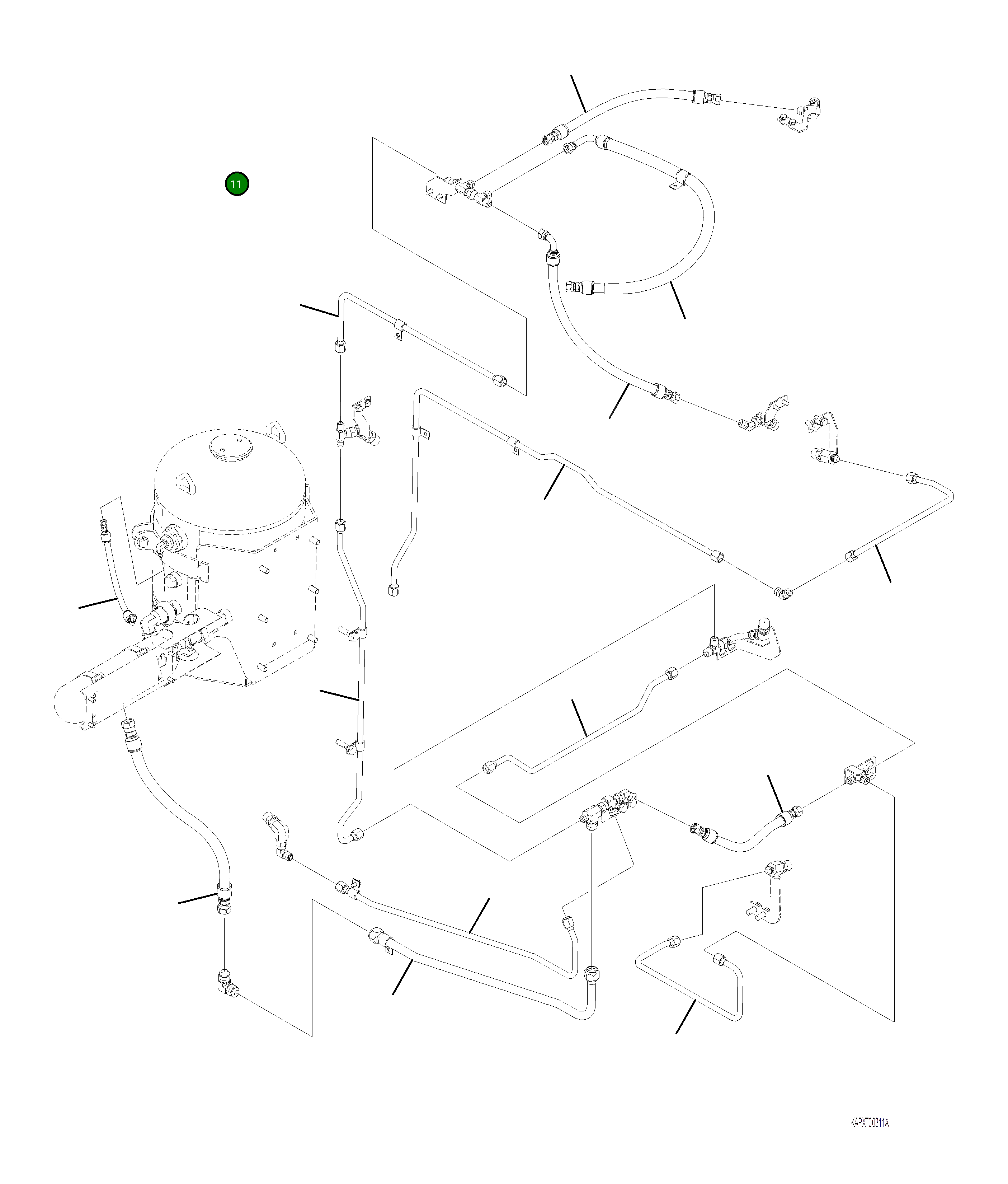 Шланг 4A1-921-2140 Komatsu