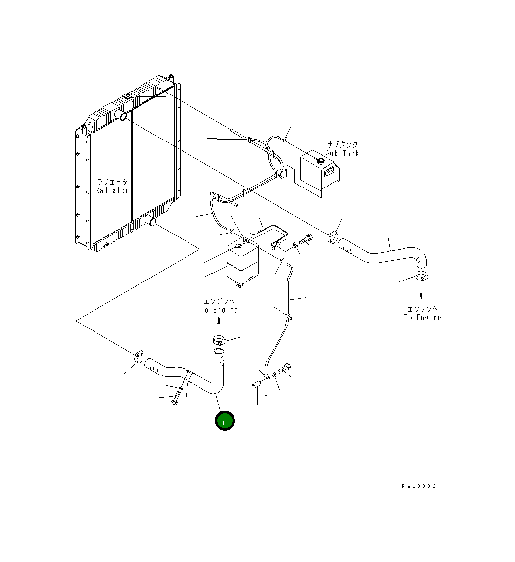 Шланг 21M-03-11240 Komatsu